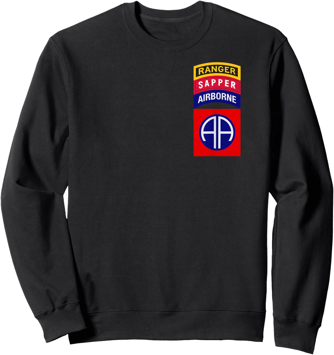 82nd Airborne Shirt - Ranger Sapper Tab Shirt "Classic" Sweatshirt - Sweatshirt | Black