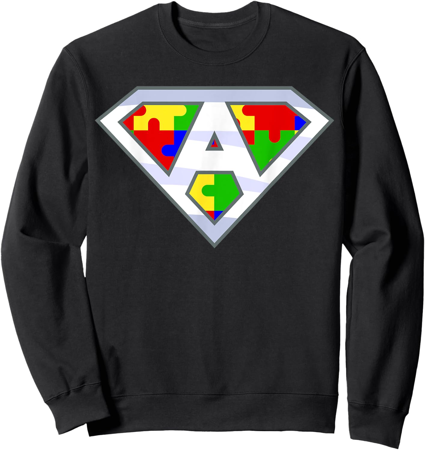 Autism Awareness Day Superhero Sweatshirt - Sweatshirt | Black