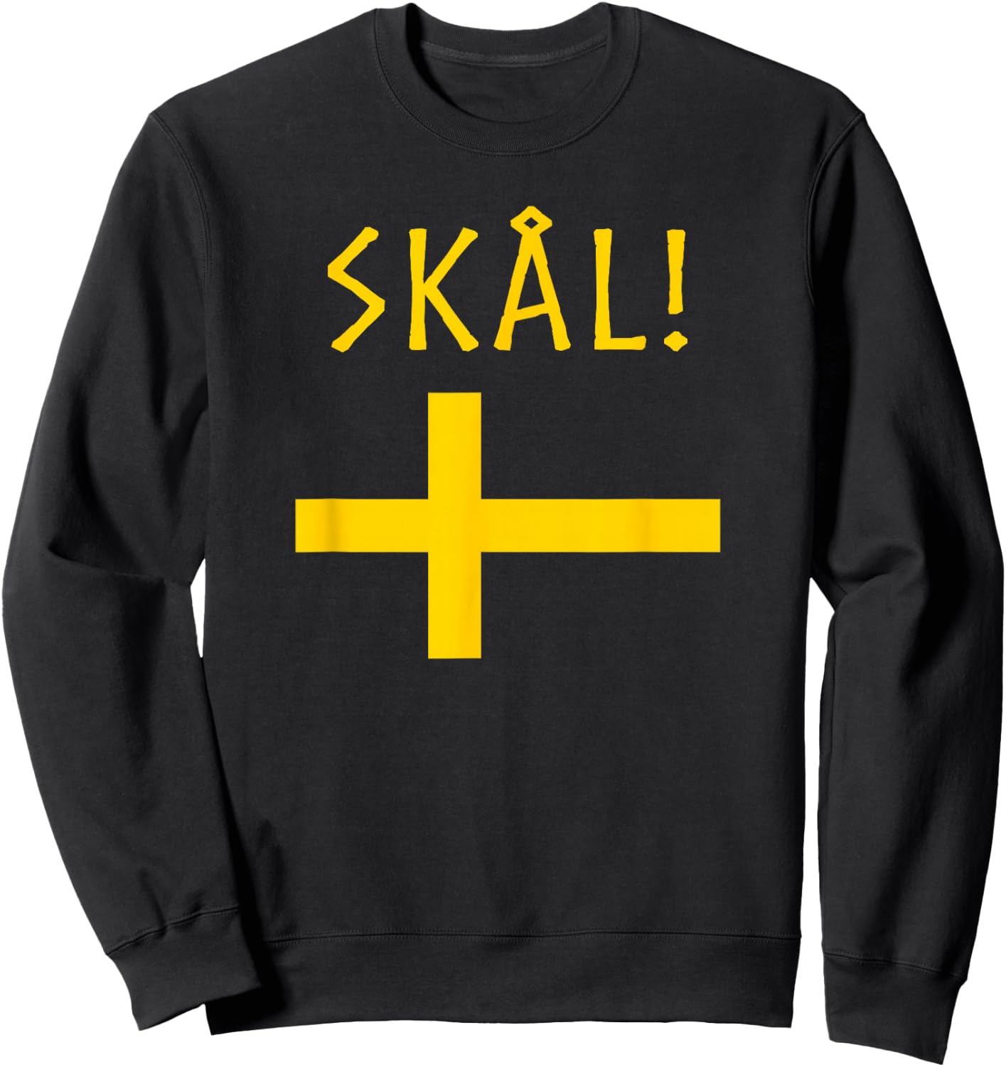 Cheers In Swedish Souvenir Flag Of Sweden Gifts Funny Scale Sweatshirt - Sweatshirt | Black