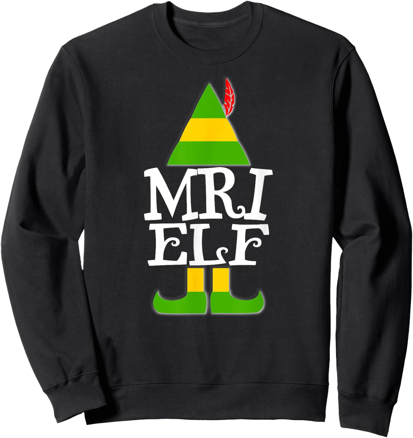 MRI ELF Christmas T Shirt Magnetic Resonance Imaging Sweatshirt - Sweatshirt | Black