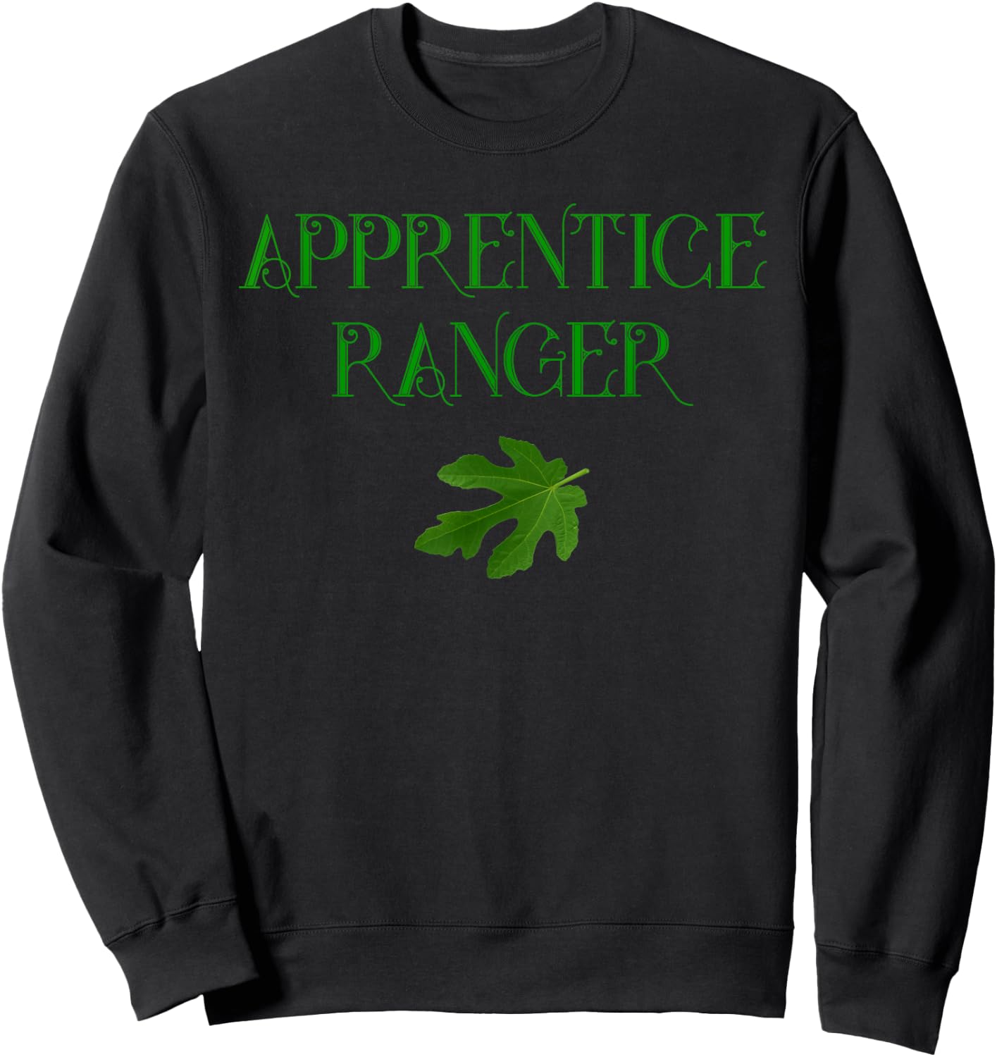 Apprentice Ranger Oak Leaf Book Lover Shirt Sweatshirt - Sweatshirt | Black