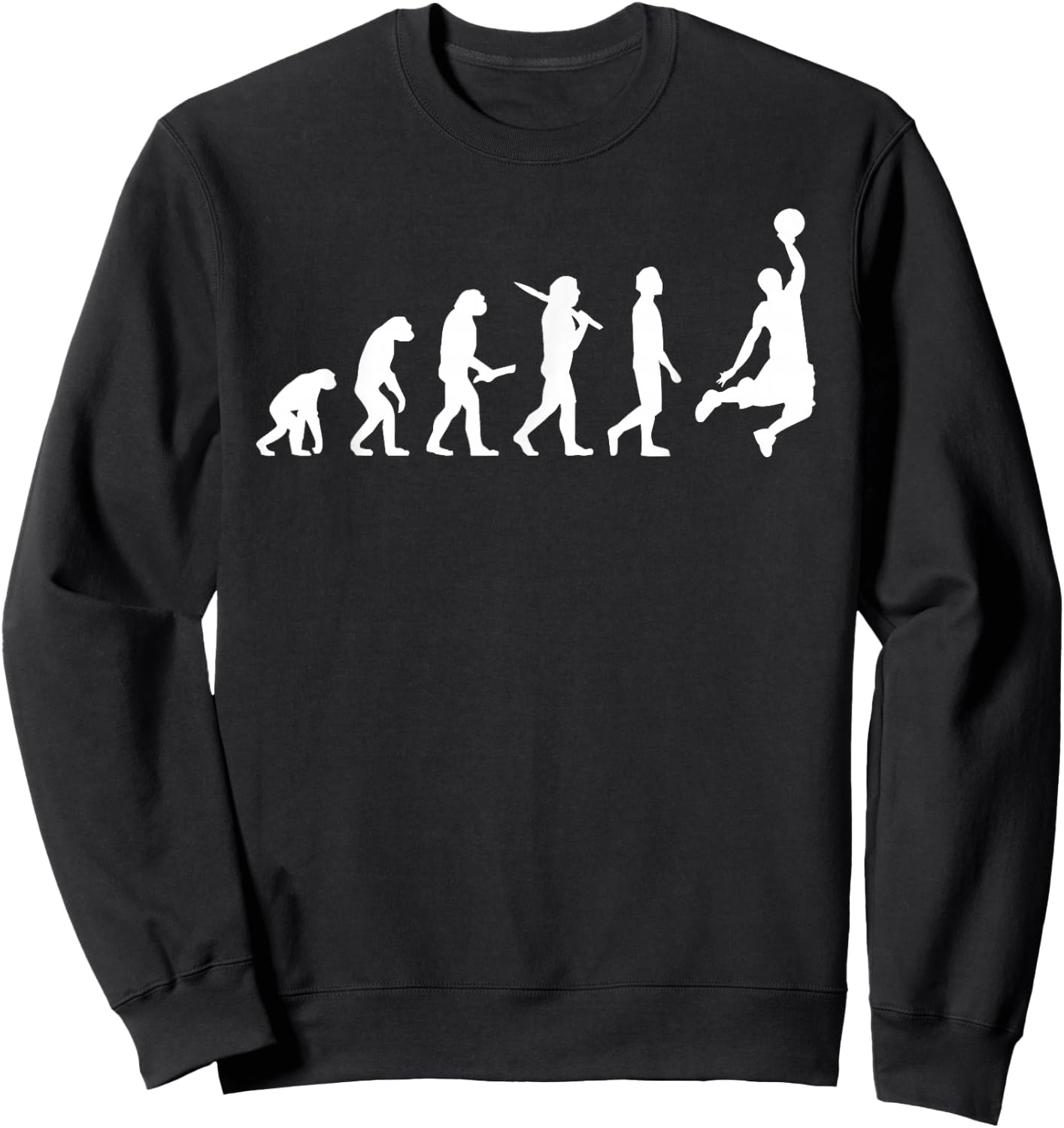 Funny Basketball Evolution - Basketball Player Sweatshirt - Sweatshirt | Black