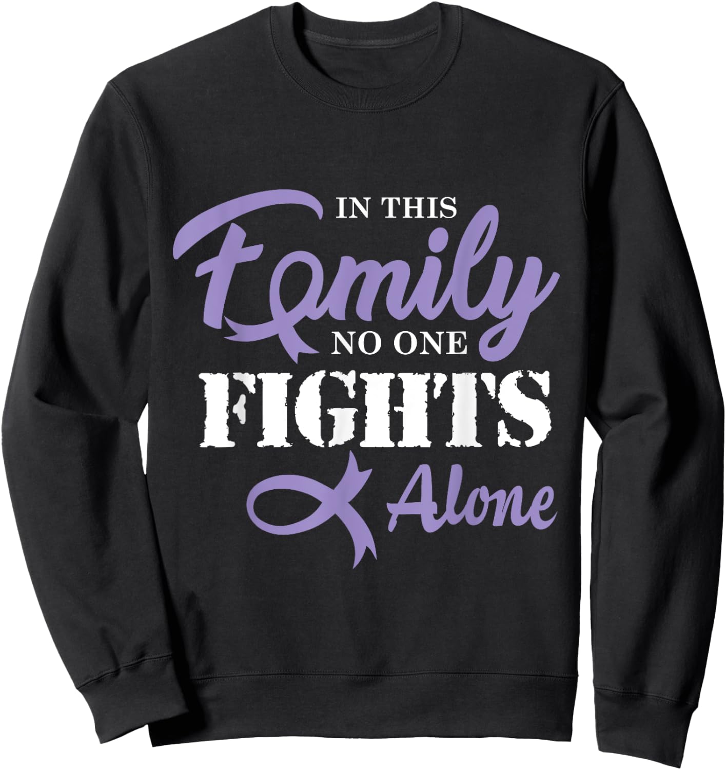 Testicular Cancer Fight Cancer Ribbon Sweatshirt - Sweatshirt | Black