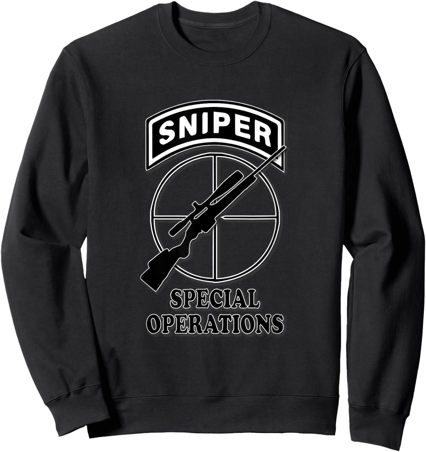Special Operations Sniper (Front) Sweatshirt - Sweatshirt | Black