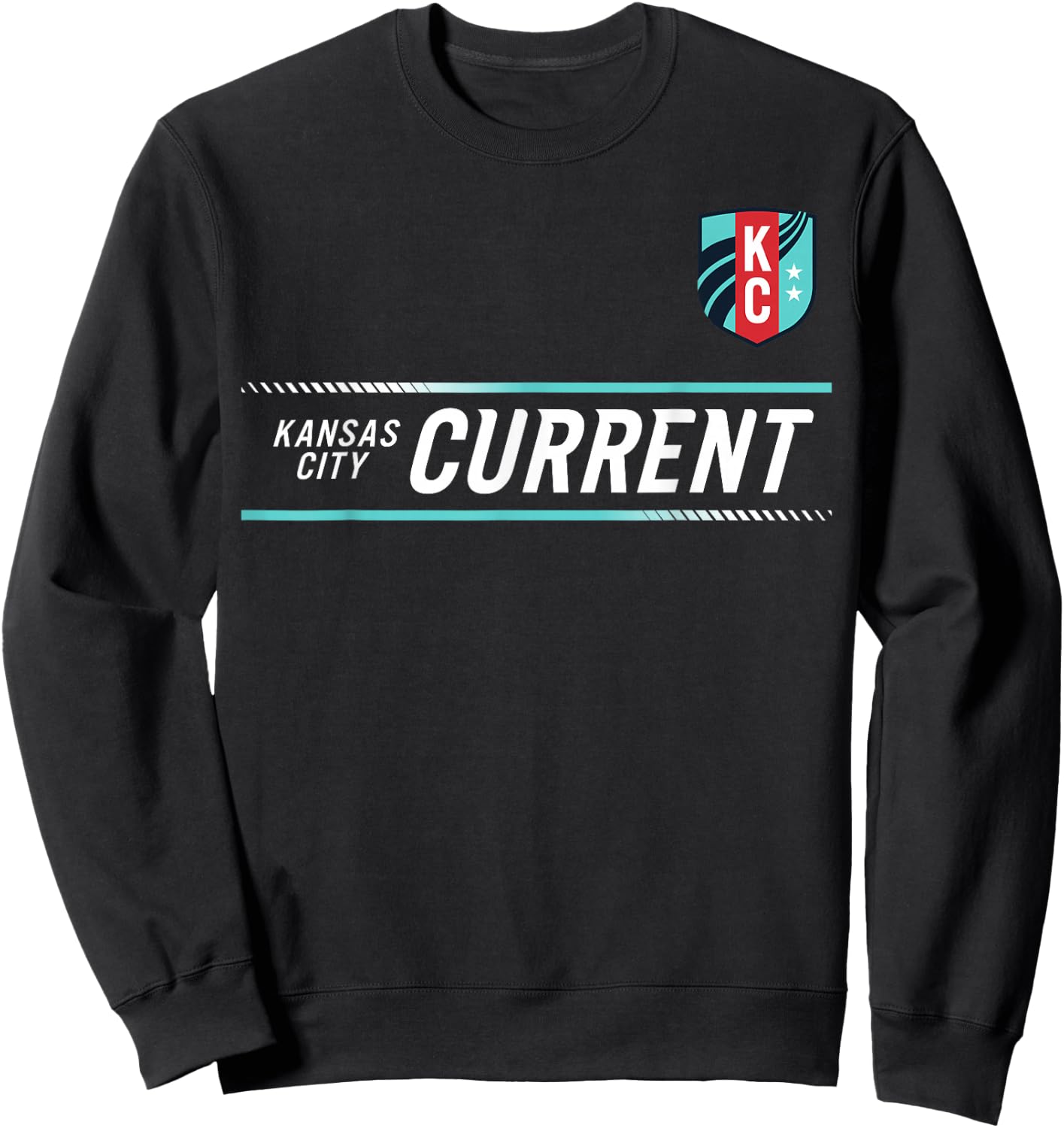 Officially Licensed Kansas City Current Soccer NWSL Apparel Sweatshirt - Sweatshirt | Black