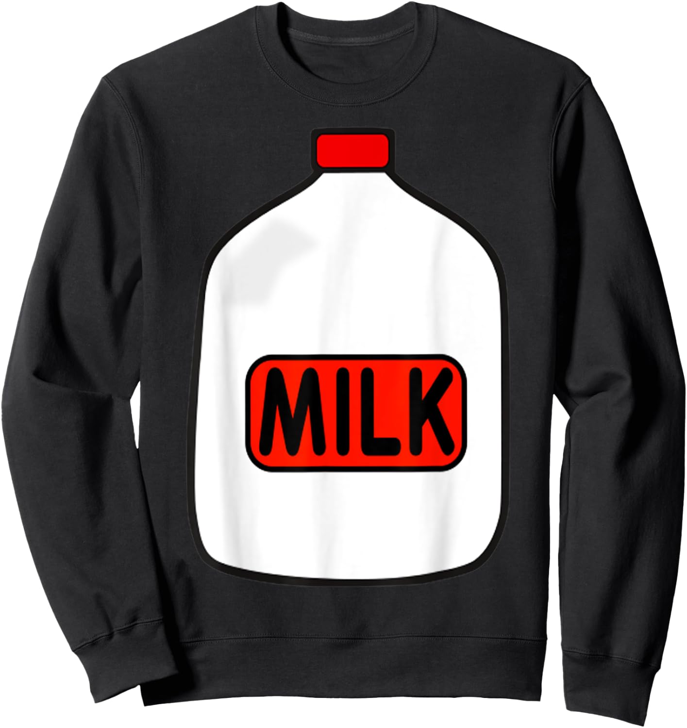 Gallon Of Milk Costume , Match With Cookie Costumes Sweatshirt - Sweatshirt | Black