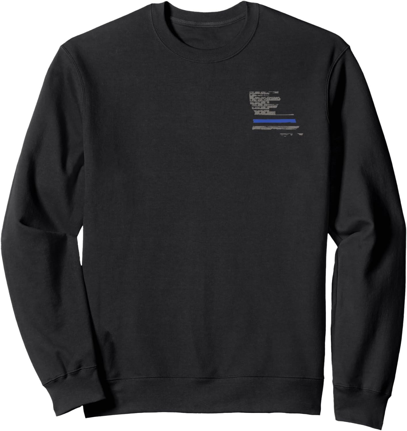 Louisiana Police, Law Enforcement Thin Blue Line Shirt Sweatshirt - Sweatshirt | Black