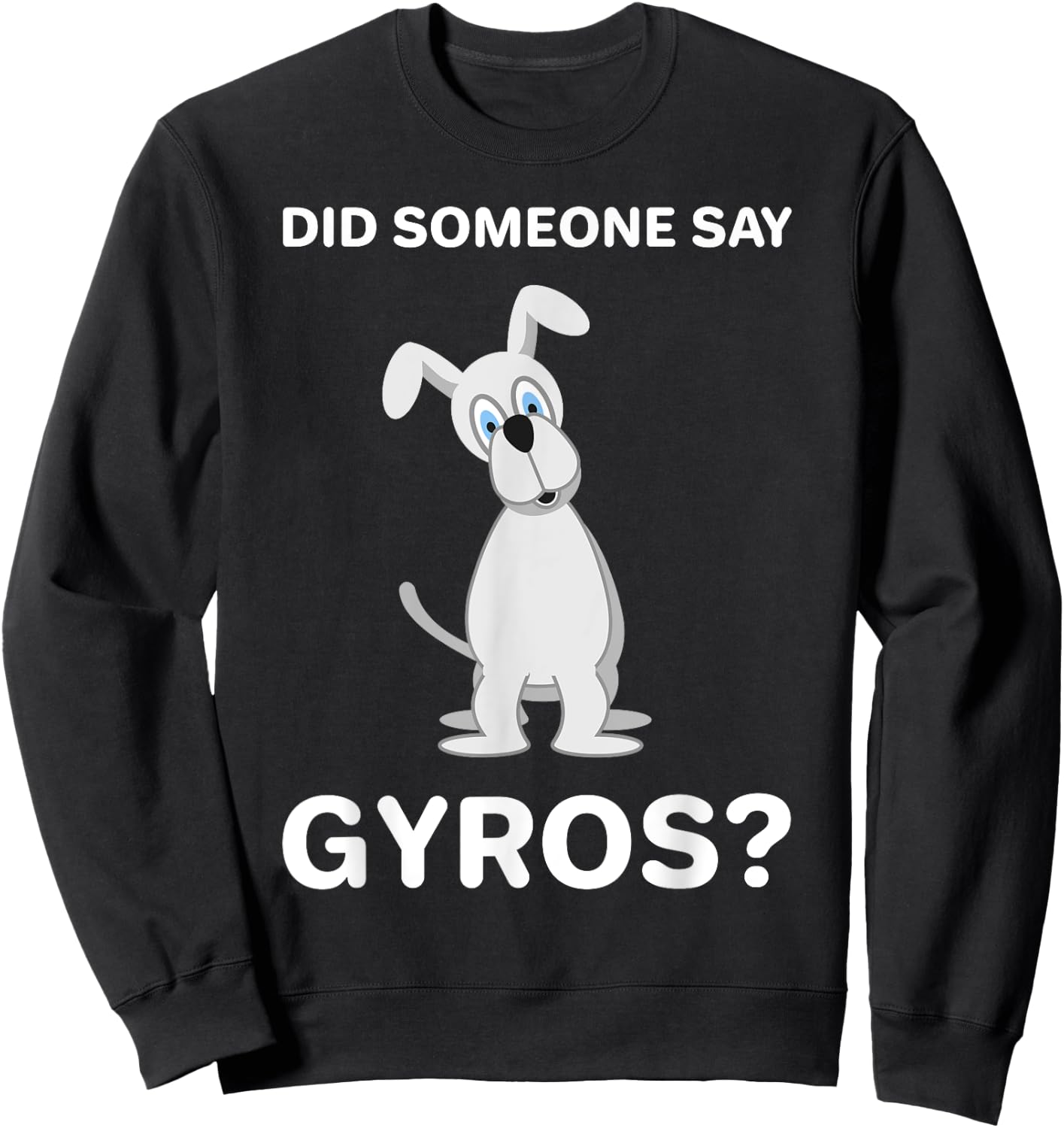 Funny Gyros Gyro Dog Greek Food Pride Greece Gift Women Sweatshirt - Sweatshirt | Black