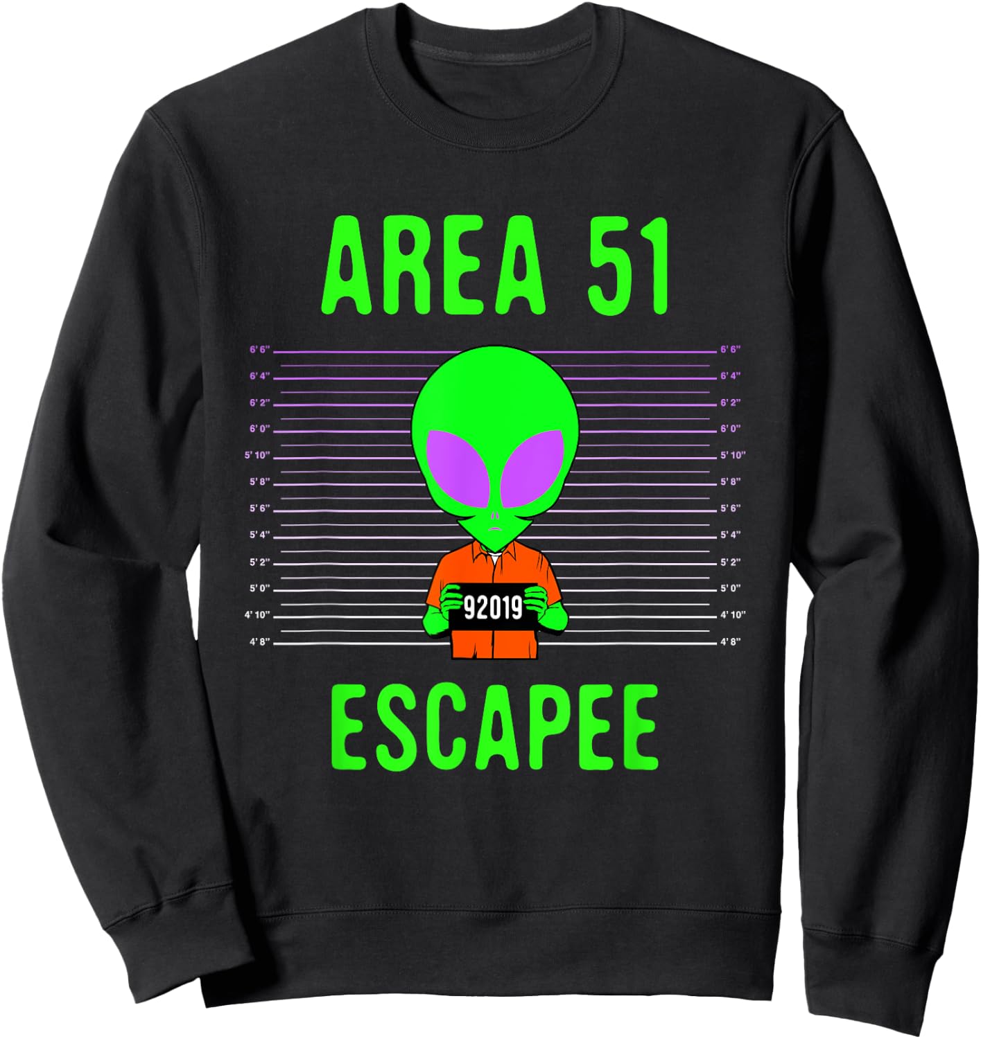 Storm Area 51 Meme Alien Costume Halloween Apparel - Adult - Black - Short Sleeve - Alien Graphic - Halloween - Fantasy - Men, Adults - Small Sweatshirt - Sweatshirt | Black