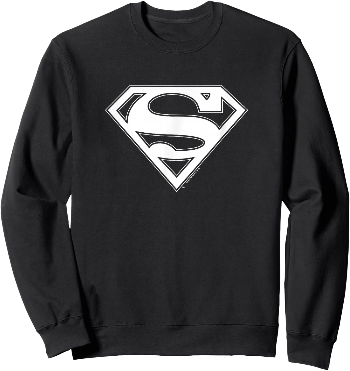 Superman Orange & White Shield Sweatshirt - Sweatshirt | Black