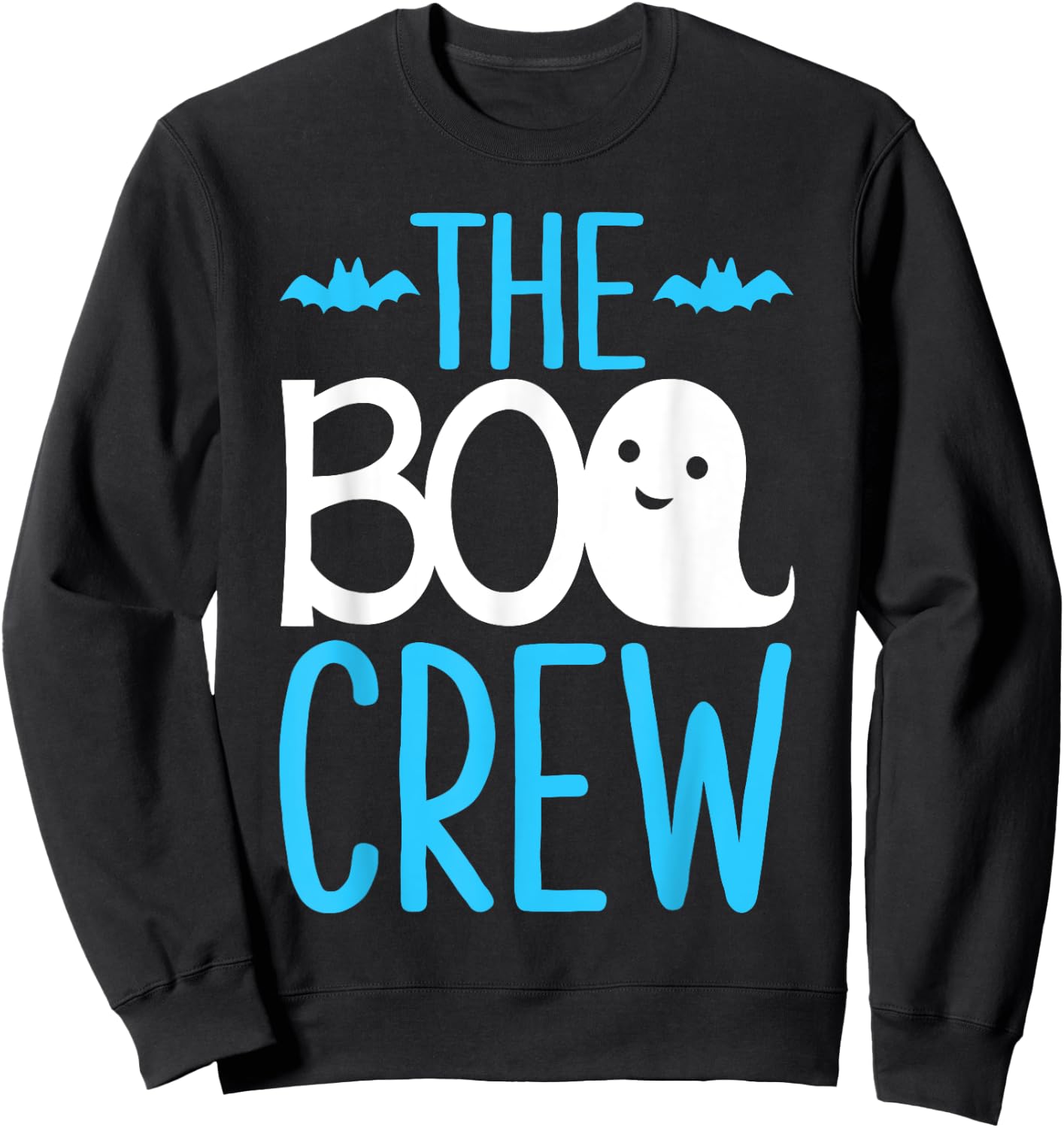 The Boo Crew Shirt Matching Halloween Blue Sweatshirt - Sweatshirt | Black