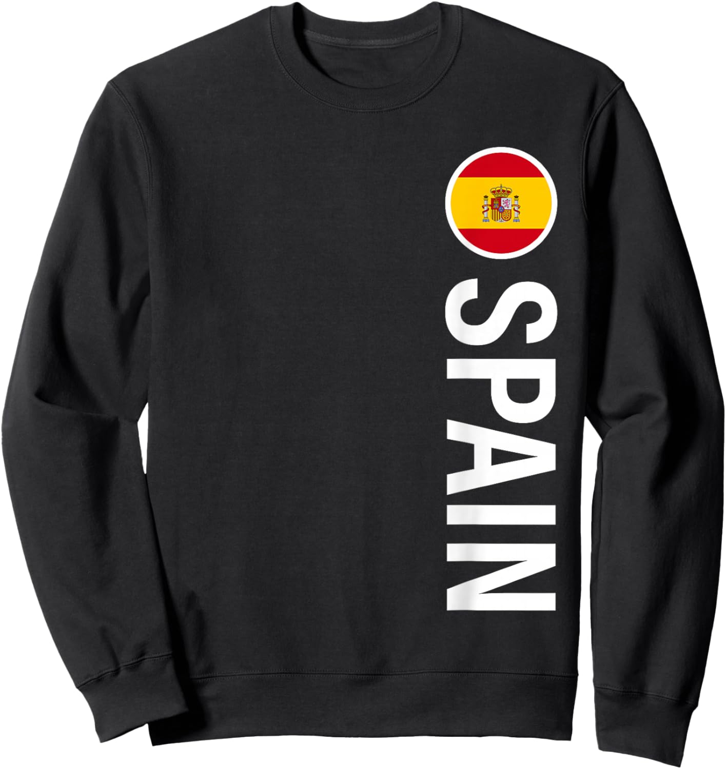Spain Flag Vertical Sweatshirt - Sweatshirt | Black