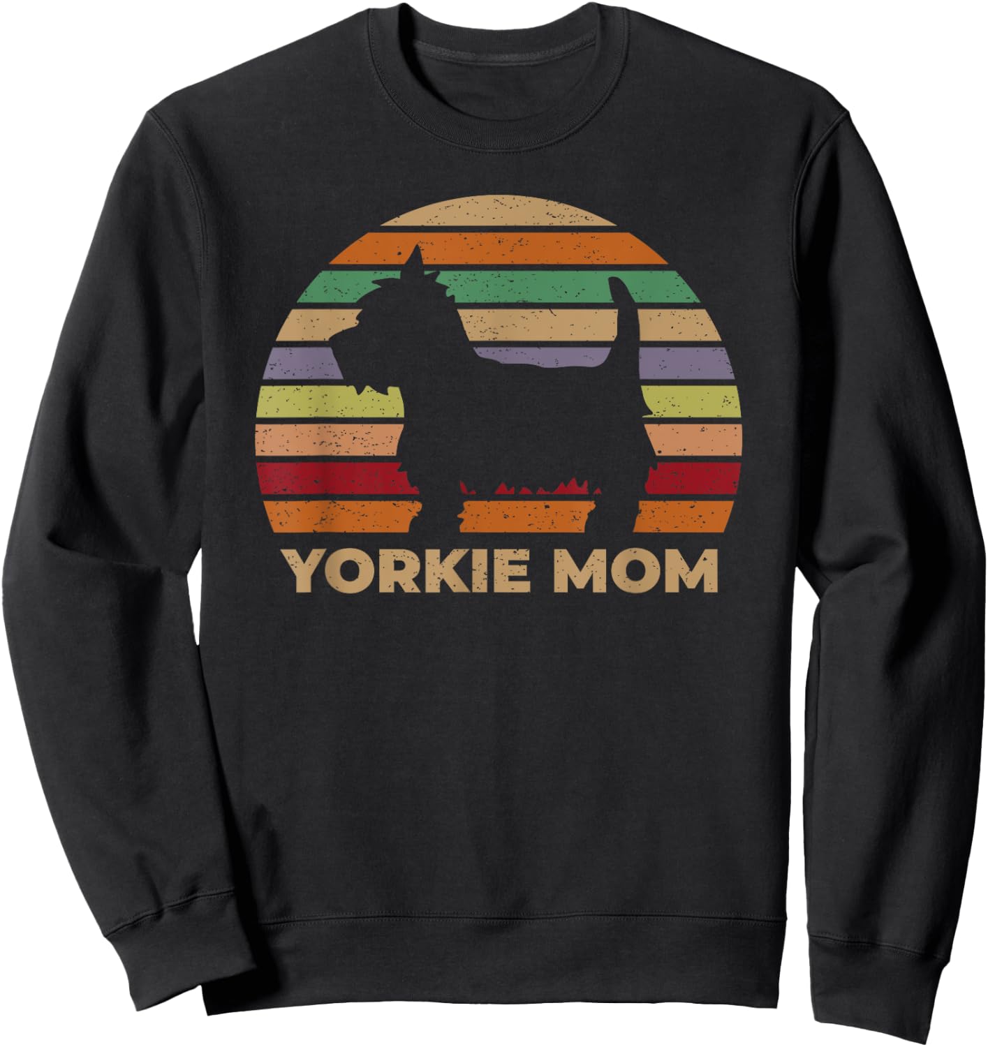 Yorkie Mom, Women, Girls, Yorkshire Terrier Dog Owner Sweatshirt - Sweatshirt | Black