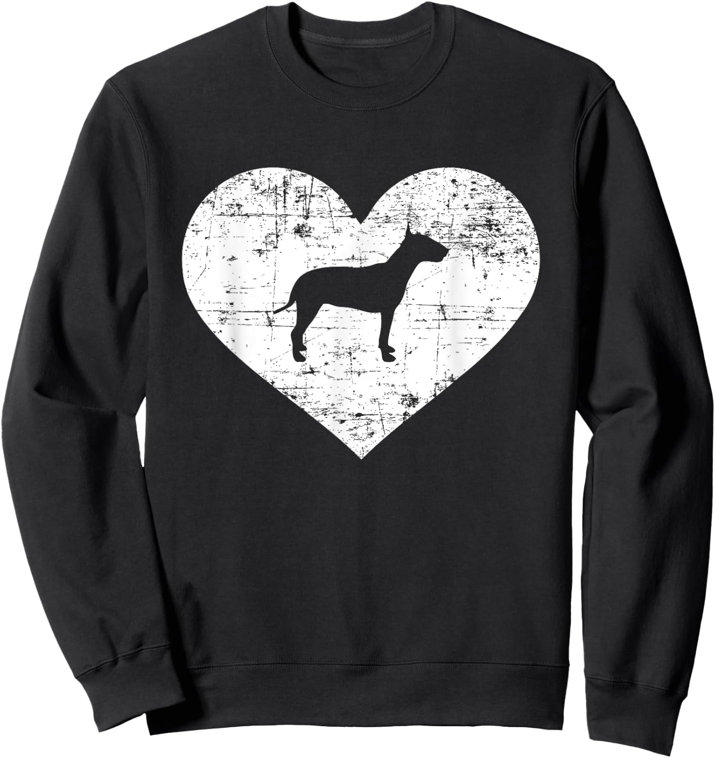 Bull terrier heart Sweatshirt - Sweatshirt | Black