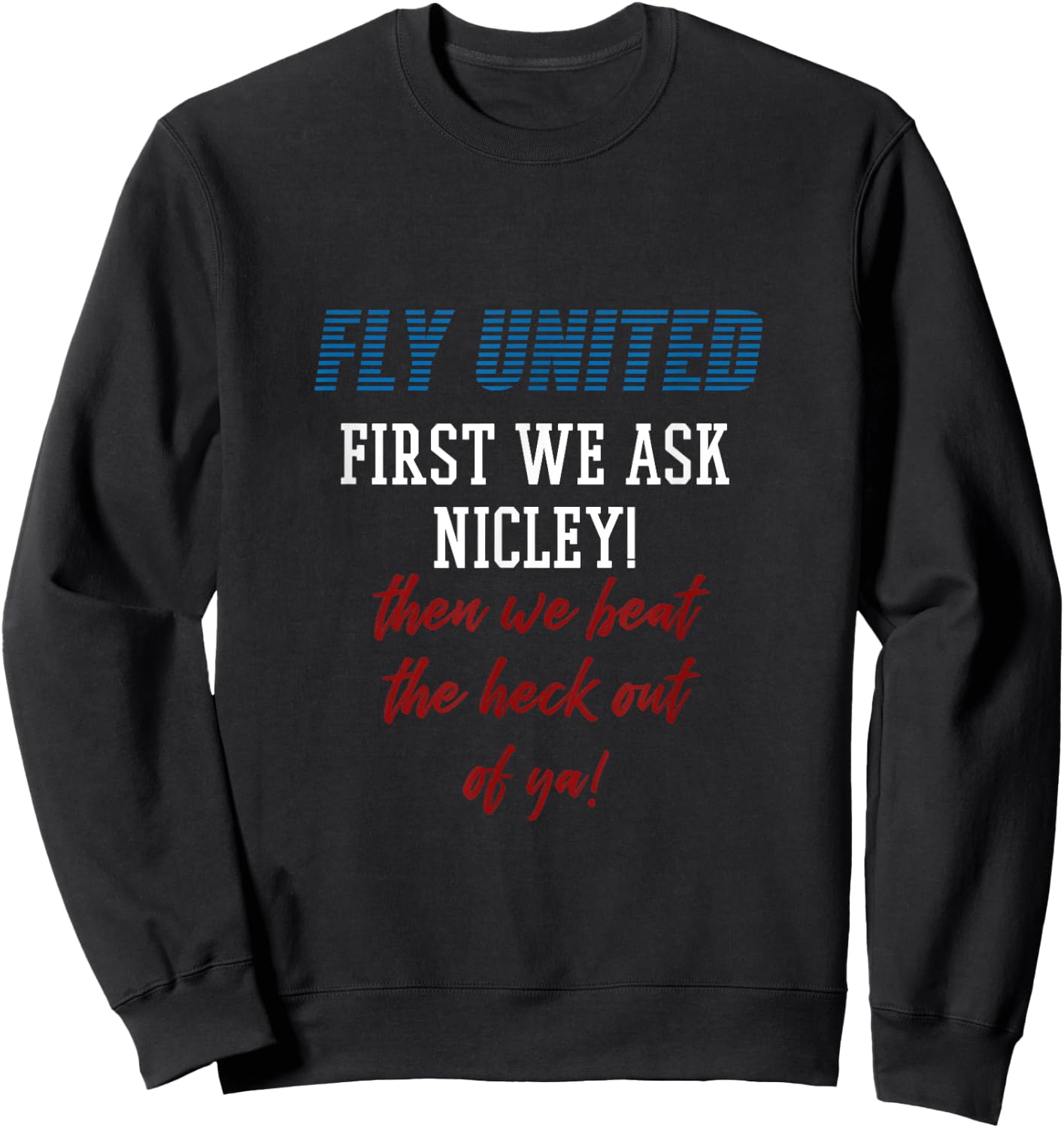 United Against Airlines That Beat And Seat U Sweatshirt - Sweatshirt | Black