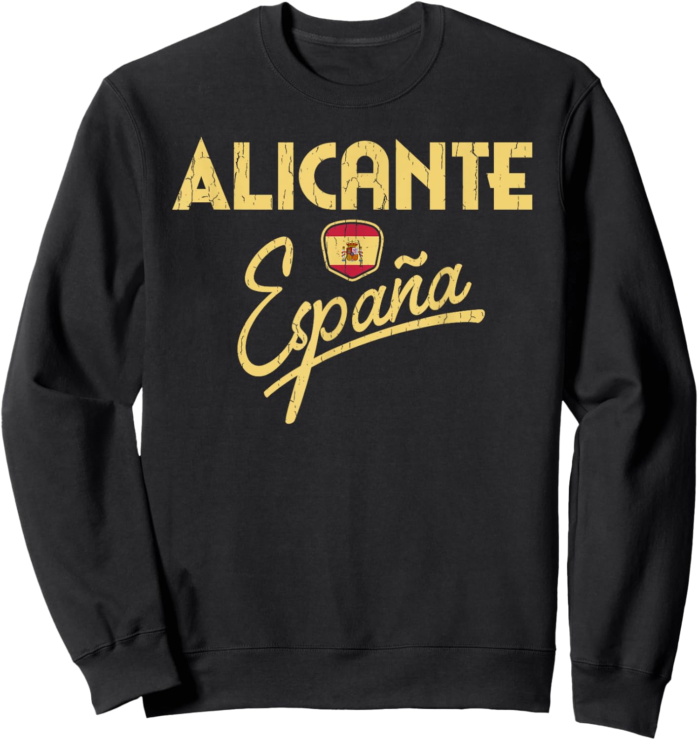 Alicante Spain - Spanish Flag Alicante Espana Sweatshirt - Sweatshirt | Black
