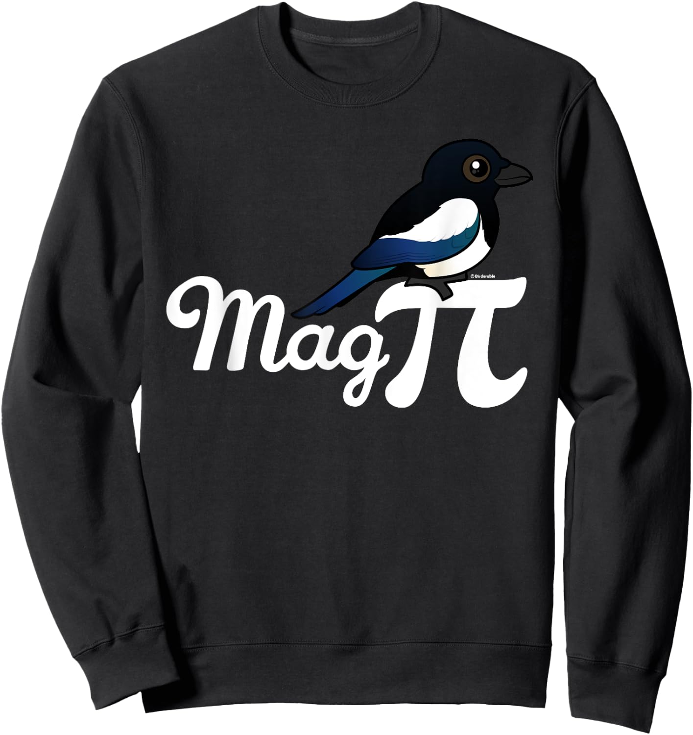 Birdorable Mag PI with Black-billed Magpie Sweatshirt - Sweatshirt | Black