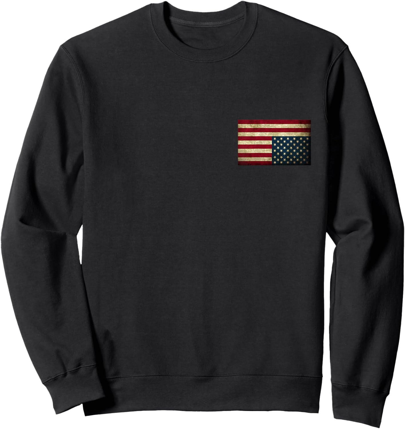 Distressed Upside Down American Flag Shirt For Protests Sweatshirt - Sweatshirt | Black