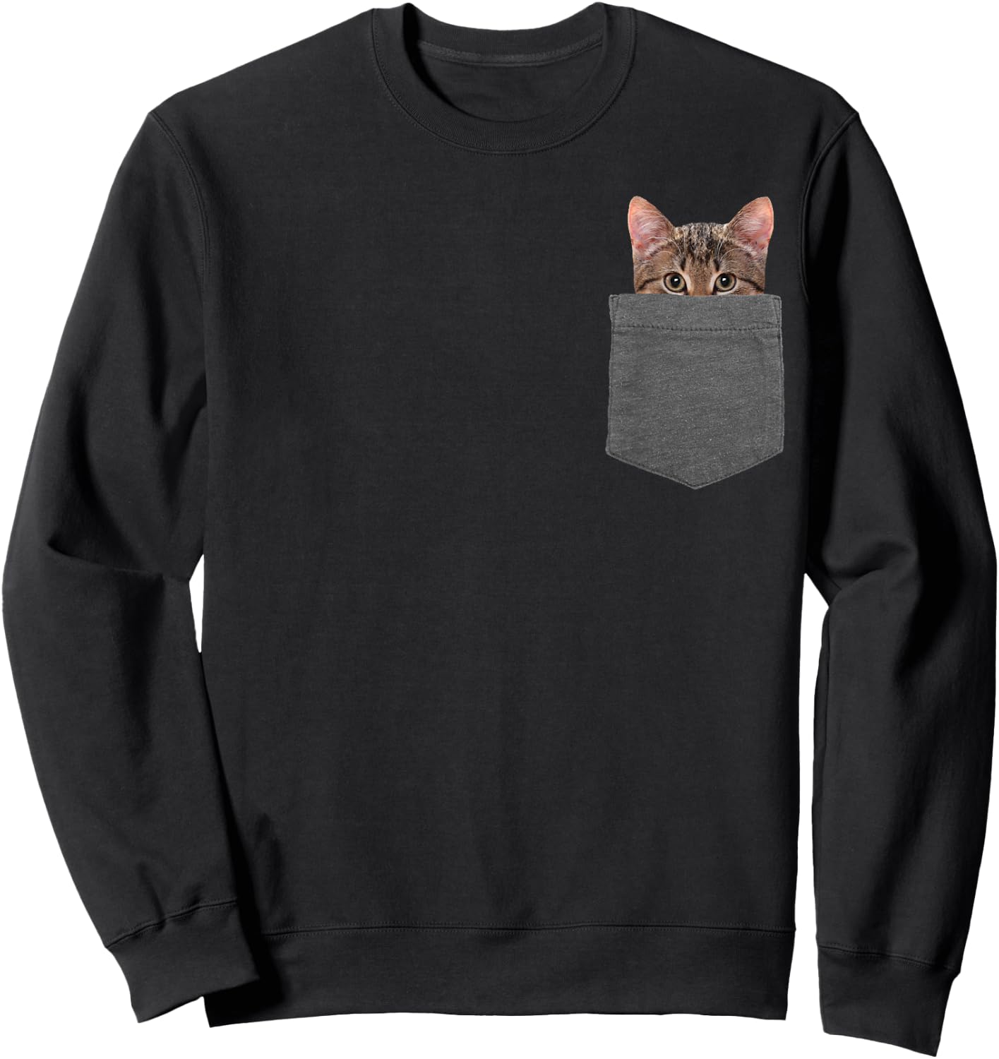Kitty in Your Pocket Cat Shirt Women Kids Sweatshirt - Sweatshirt | Black