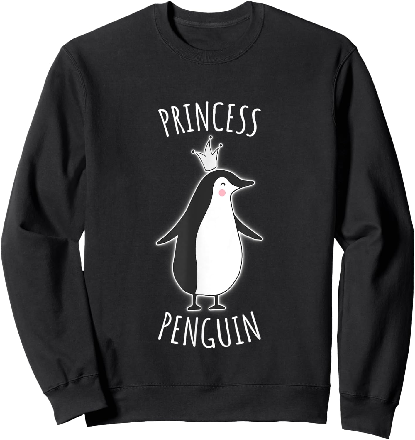Cute Penguin Princess T Shirt Gift Boys Girls Kids Sweatshirt - Sweatshirt | Black