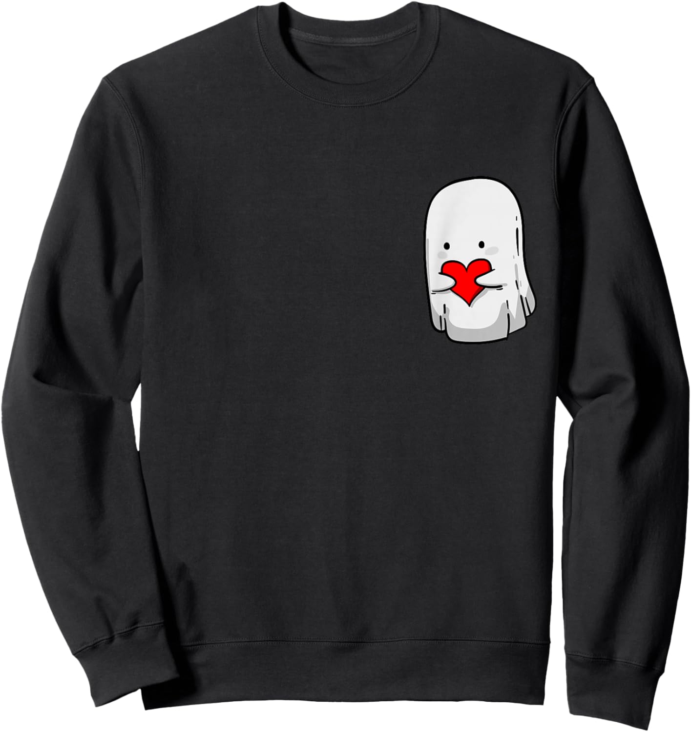 Women Cute Love Heart Ghosts Teacher Gifts Sweatshirt - Sweatshirt | Black