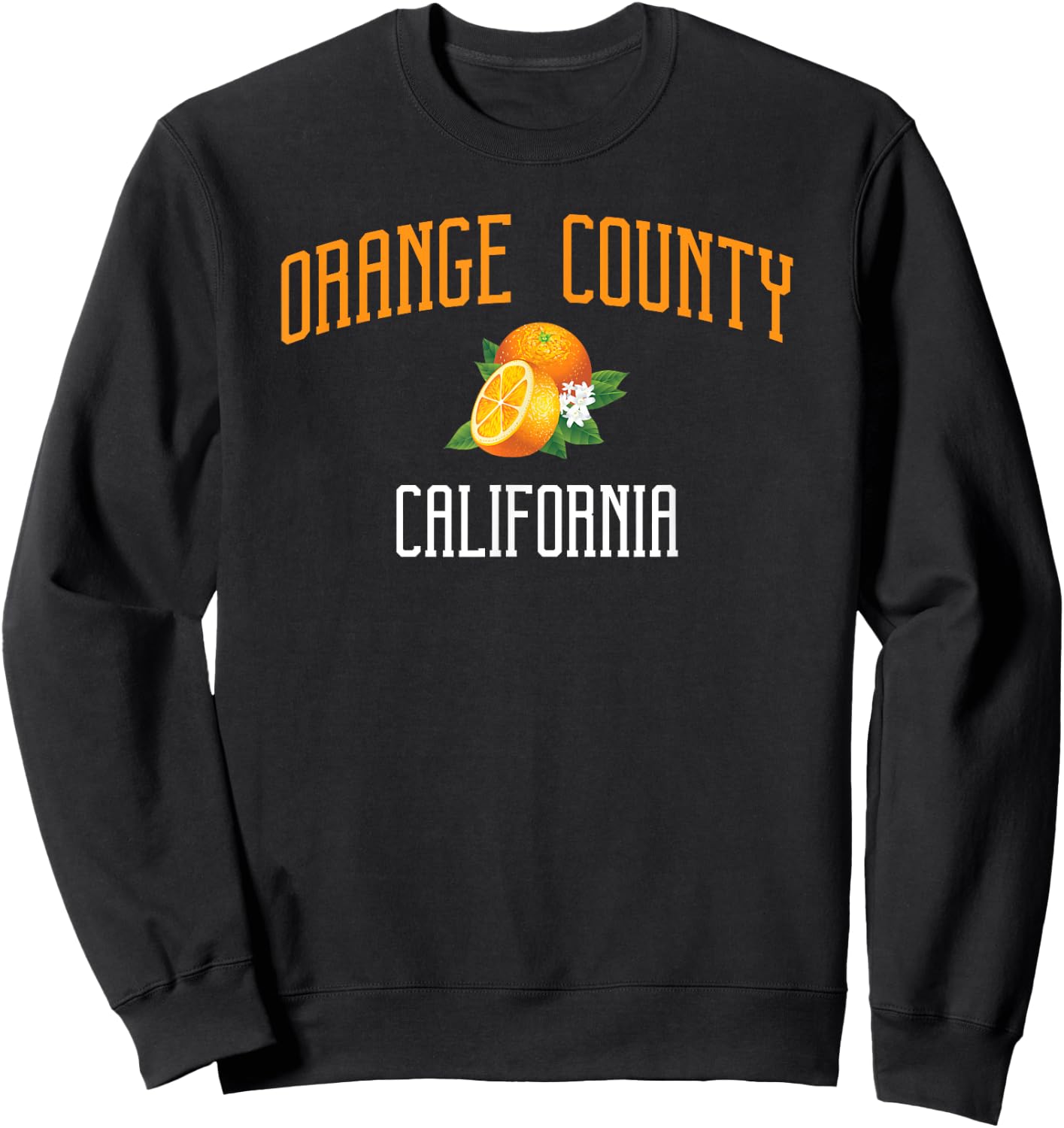 Orange County California Pacific Ocean Surfing Sweatshirt - Sweatshirt | Black