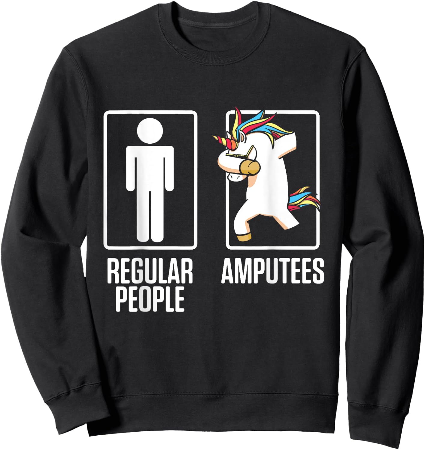 Amputee Humor Unicorn Leg Arm Funny Recovery Gifts Sweatshirt - Sweatshirt | Black