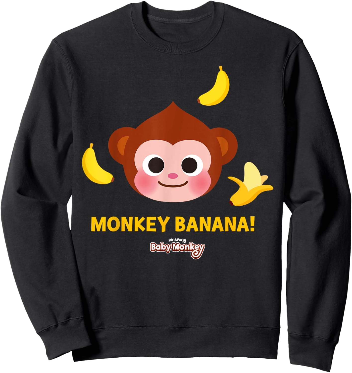 Pinkfong Monkey Banana! Official Sweatshirt - Sweatshirt | Black