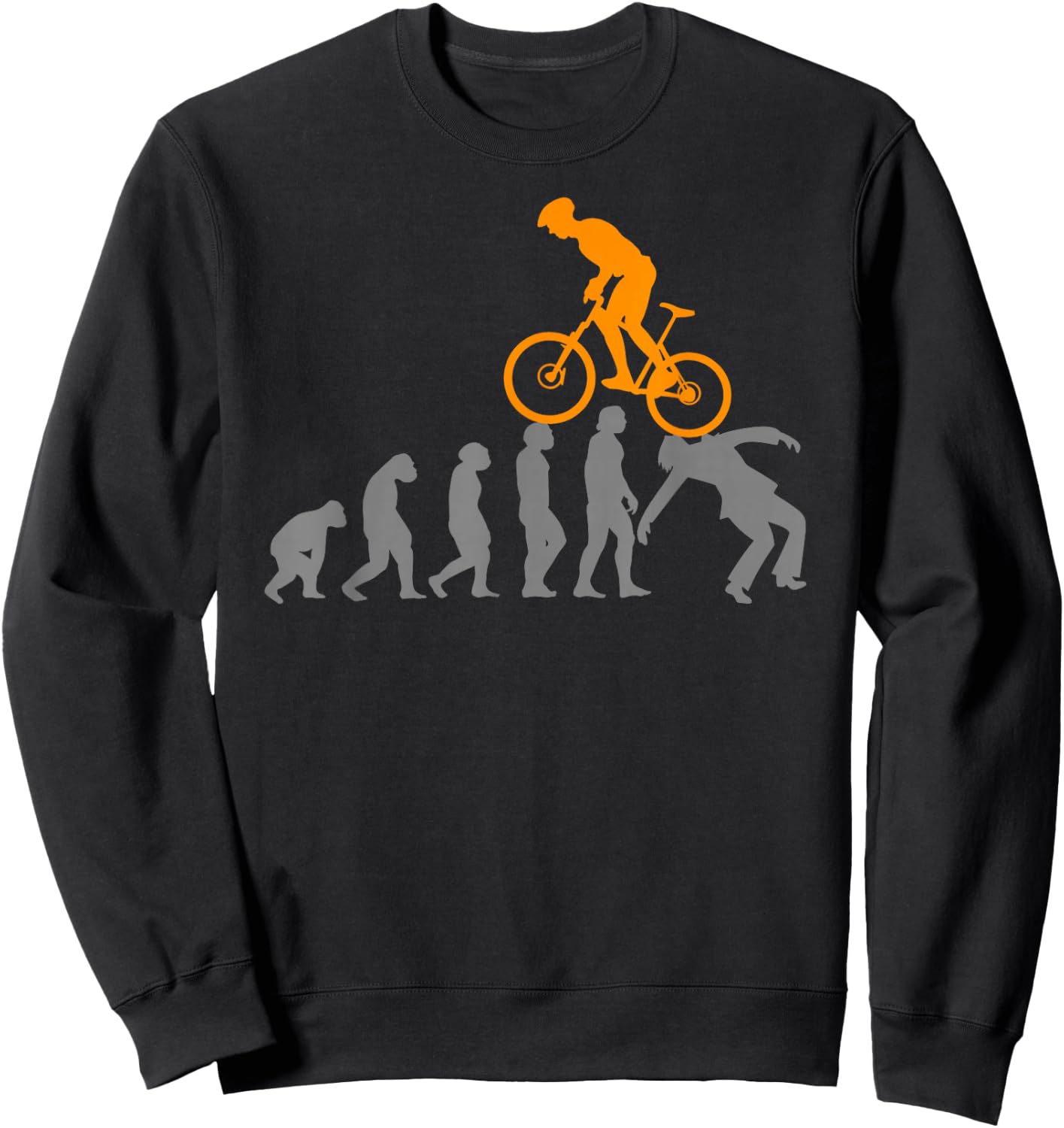 Evolution MTB Mountain Bike Accessories Bicycle Bike Funny Fun Sweatshirt - Sweatshirt | Black