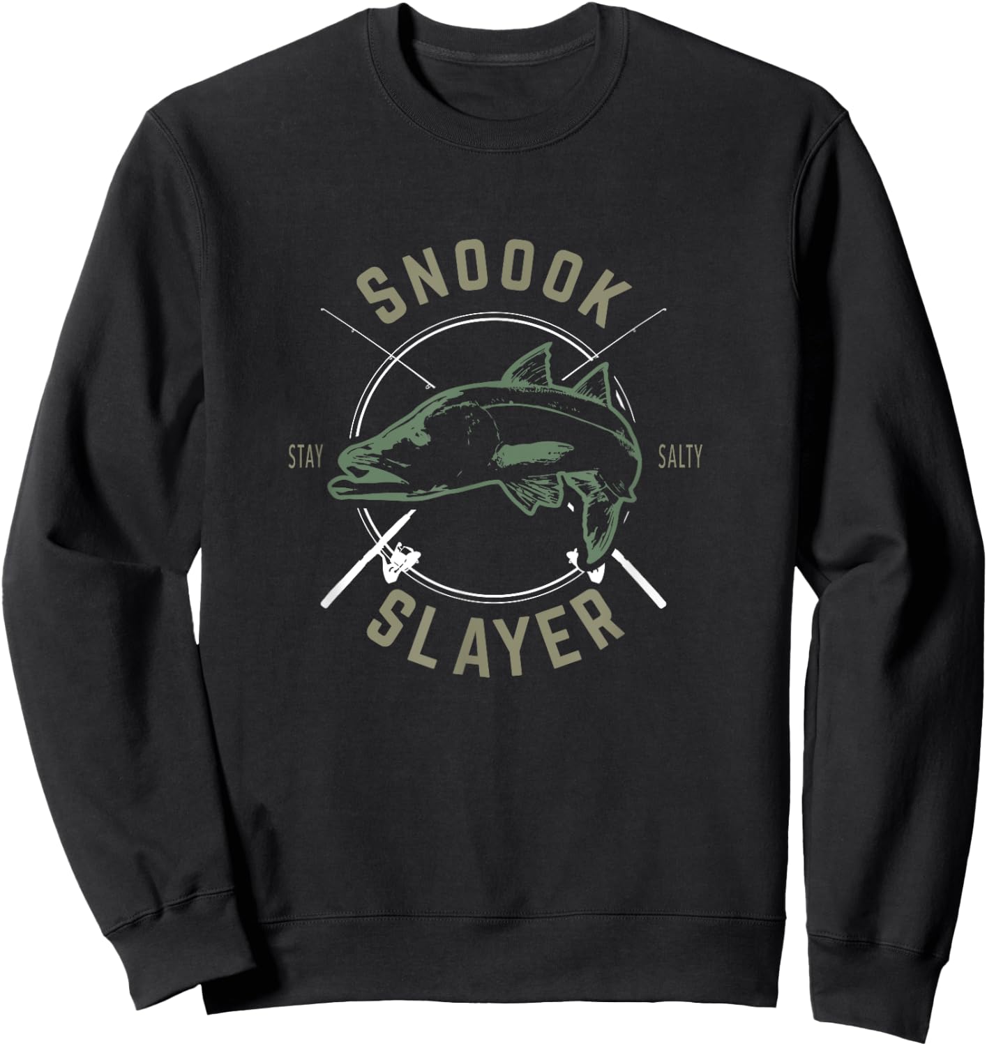 Snook Slayer Sty Salty Snook Fishing Lovers Sweatshirt - Sweatshirt | Black