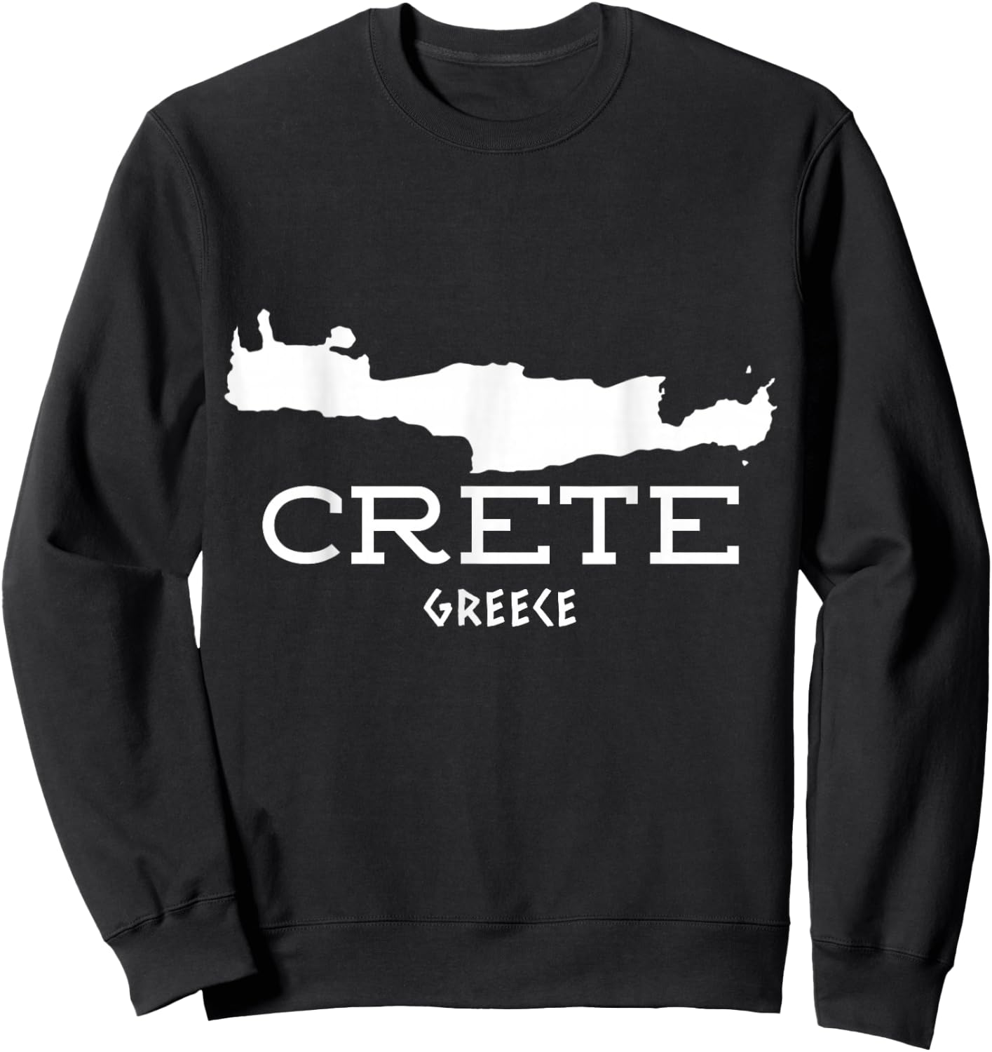 Island Of Crete Greece Cretan Souvenir Hellas Vacation Sweatshirt - Sweatshirt | Black