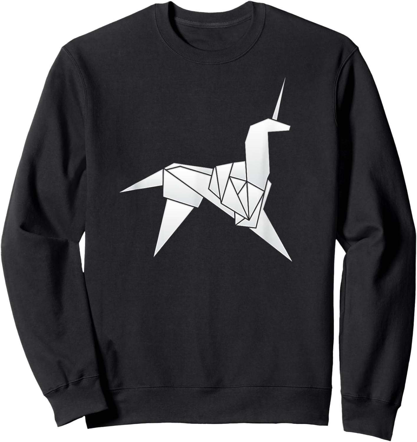 Origami Unicorn Sweatshirt - Sweatshirt | Black