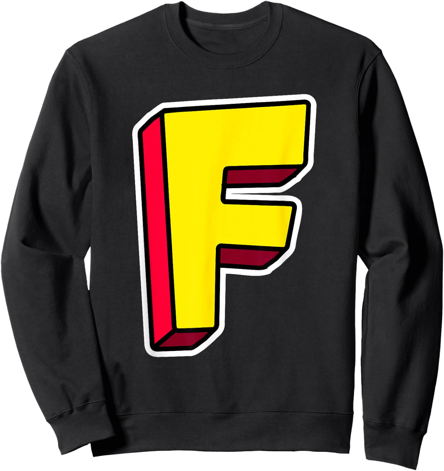 Letter F Funny Matching Halloween Costume Funny Halloween Sweatshirt - Sweatshirt | Black