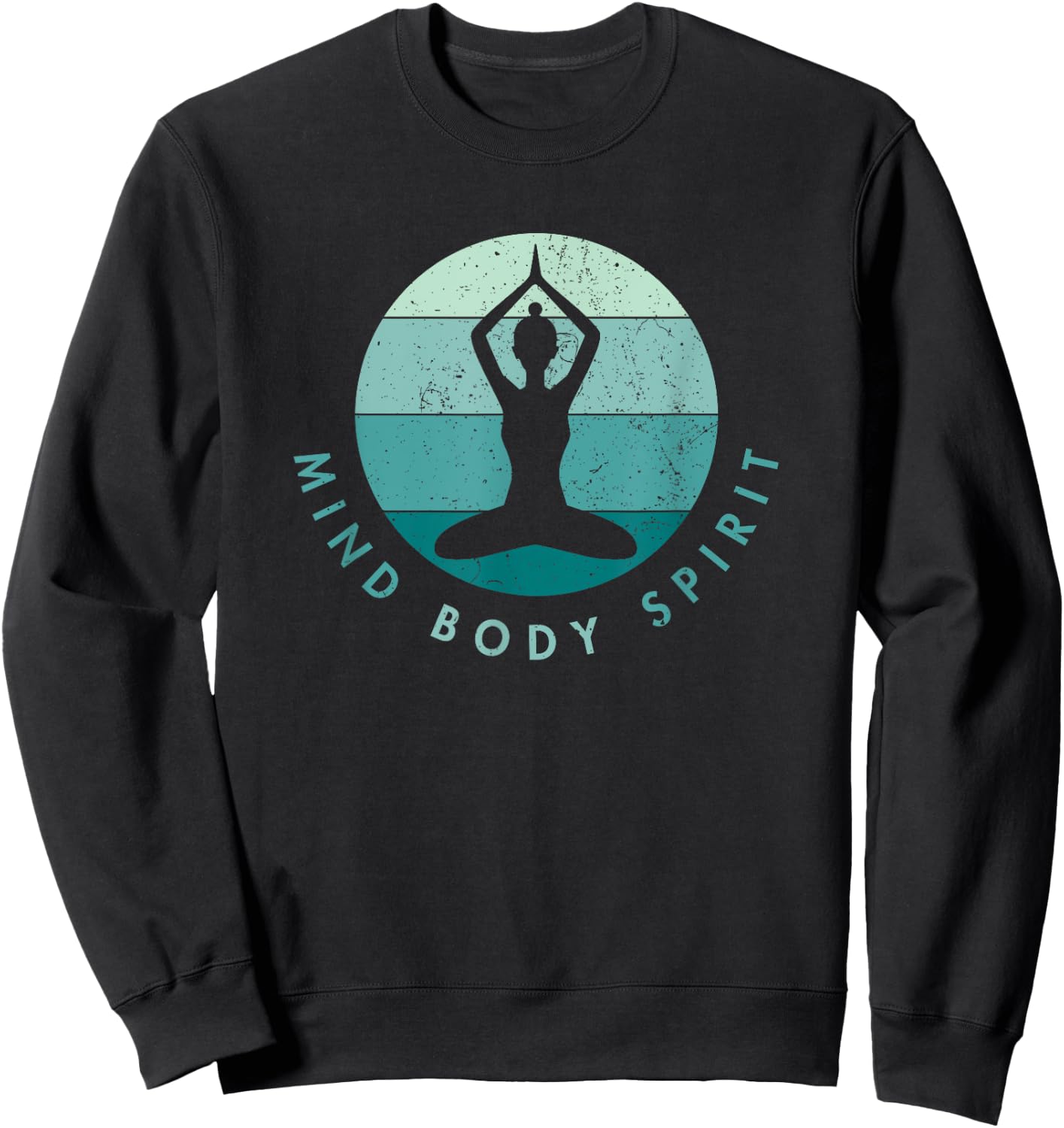 Meditation Yoga - Mind Body Soul - Cool Blue Sweatshirt - Sweatshirt | Black