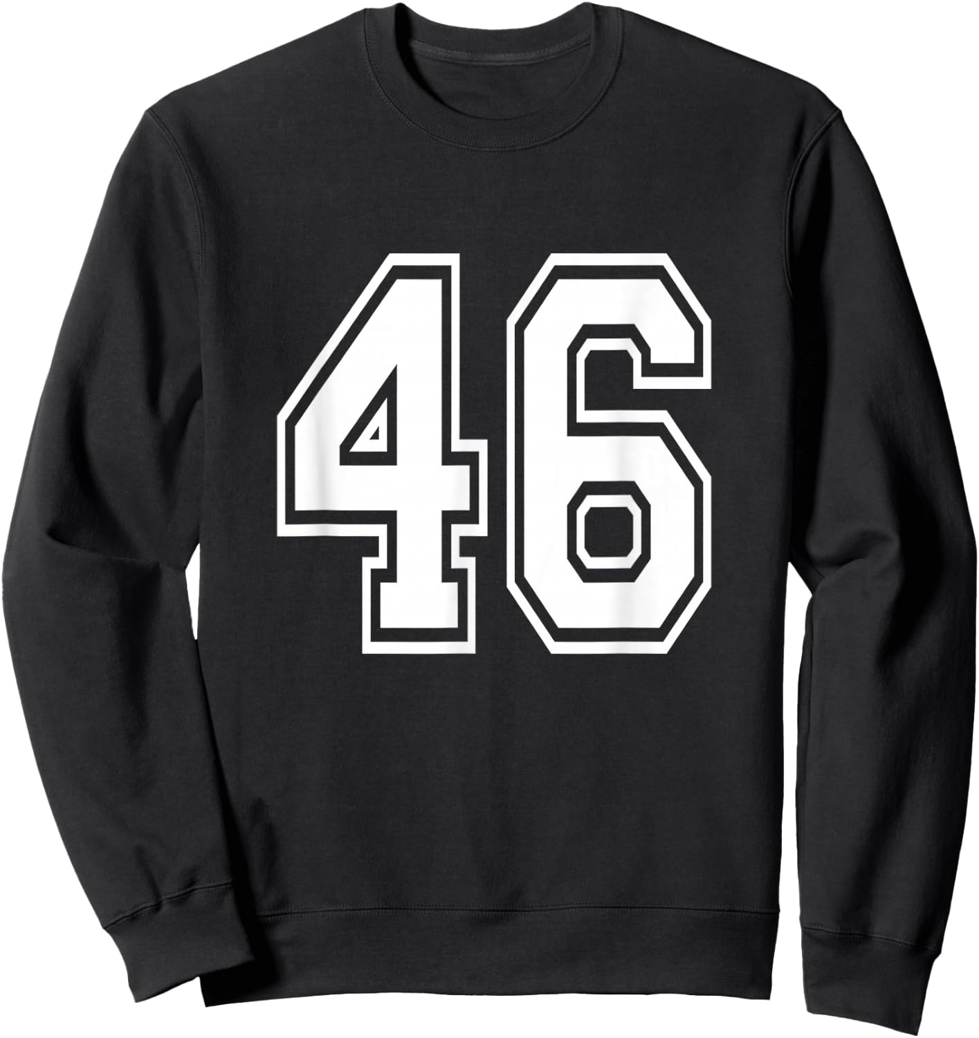 Number 46 Birthday Varsity Sports Team Jersey Sweatshirt - Sweatshirt | Black