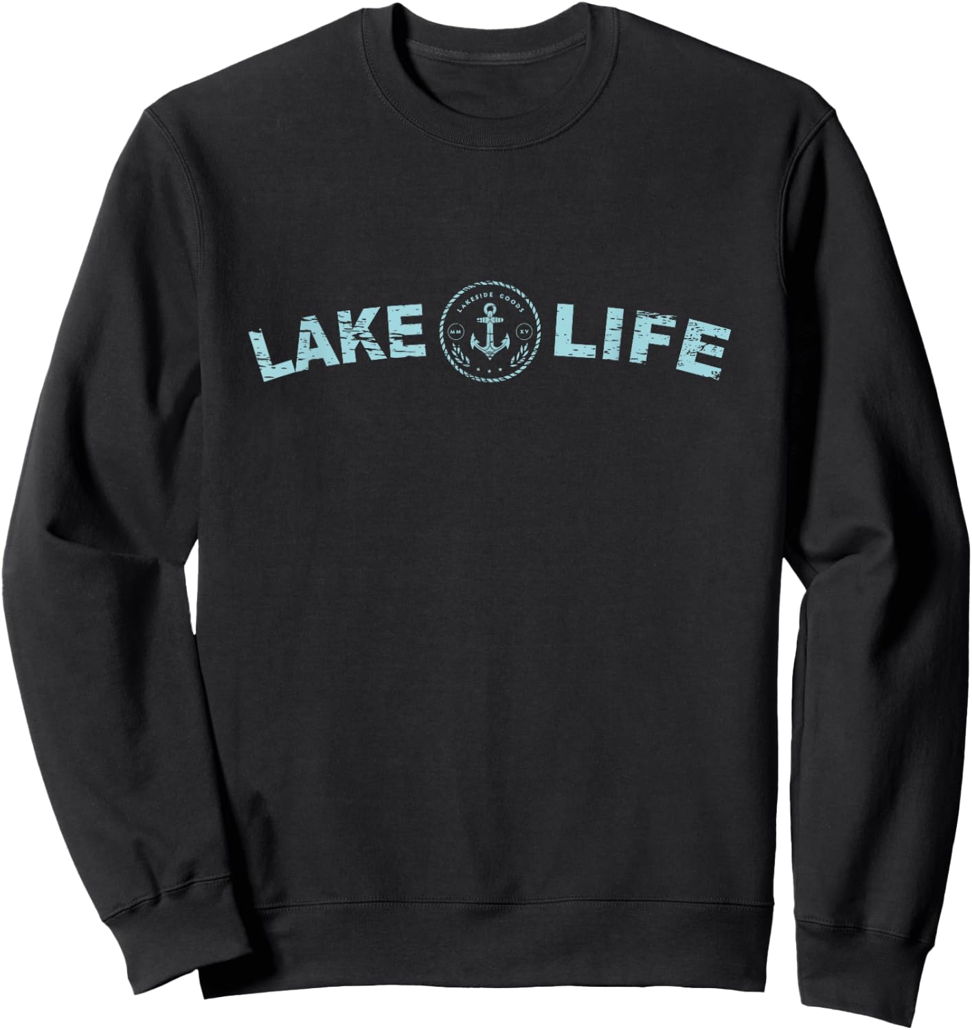 Lake Life Weathered Anchor Sweatshirt - Sweatshirt | Black