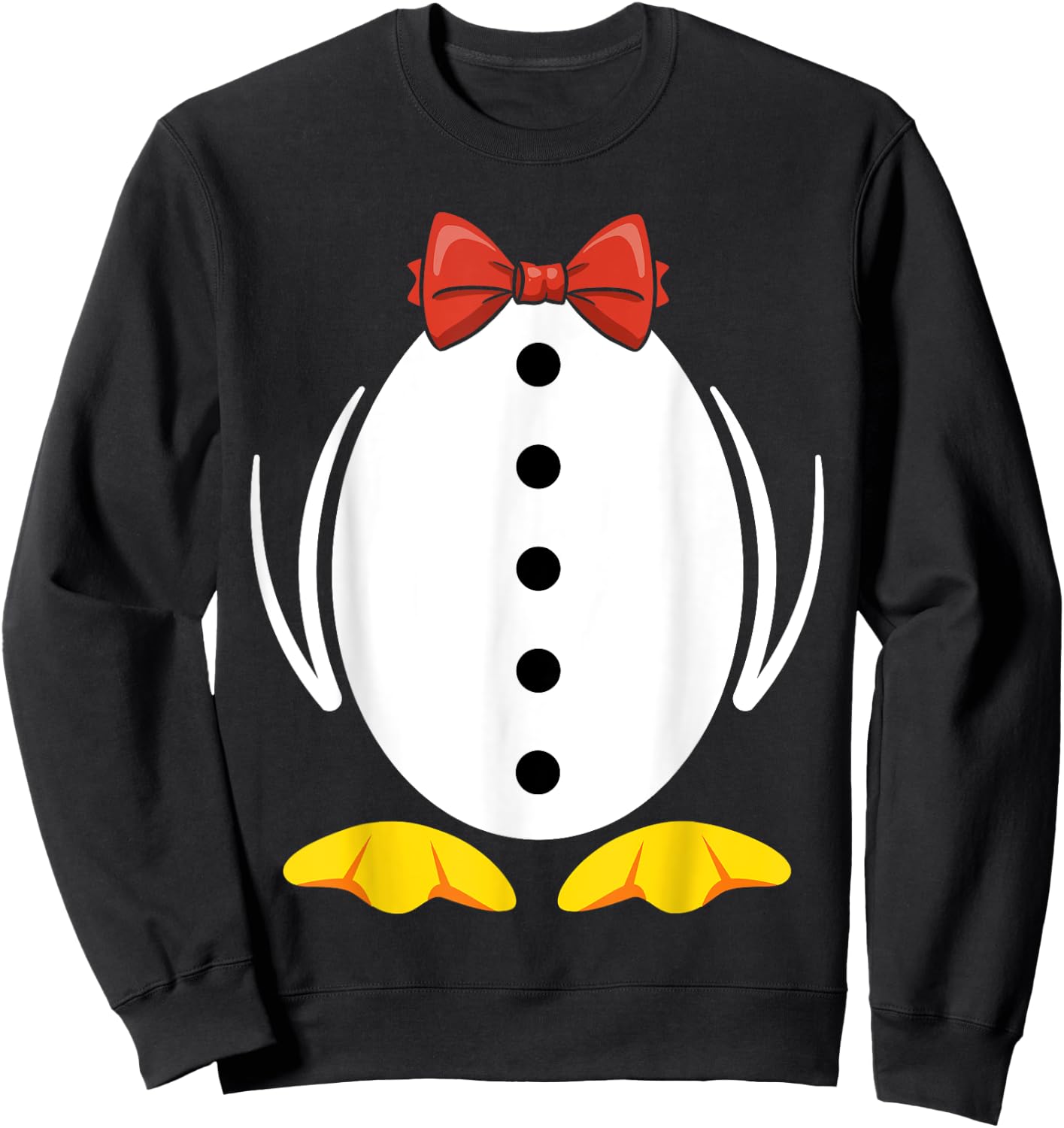 Funny Penguin Halloween Costume, Halloween Animal Sweatshirt - Sweatshirt | Black