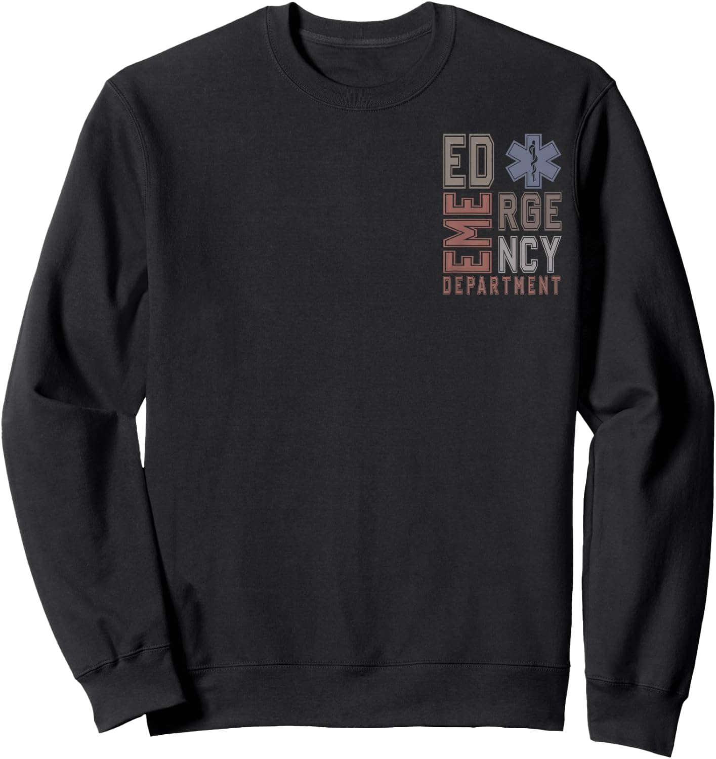 Emergency Department Emergency Room Healthcare Sweatshirt - Sweatshirt | Black