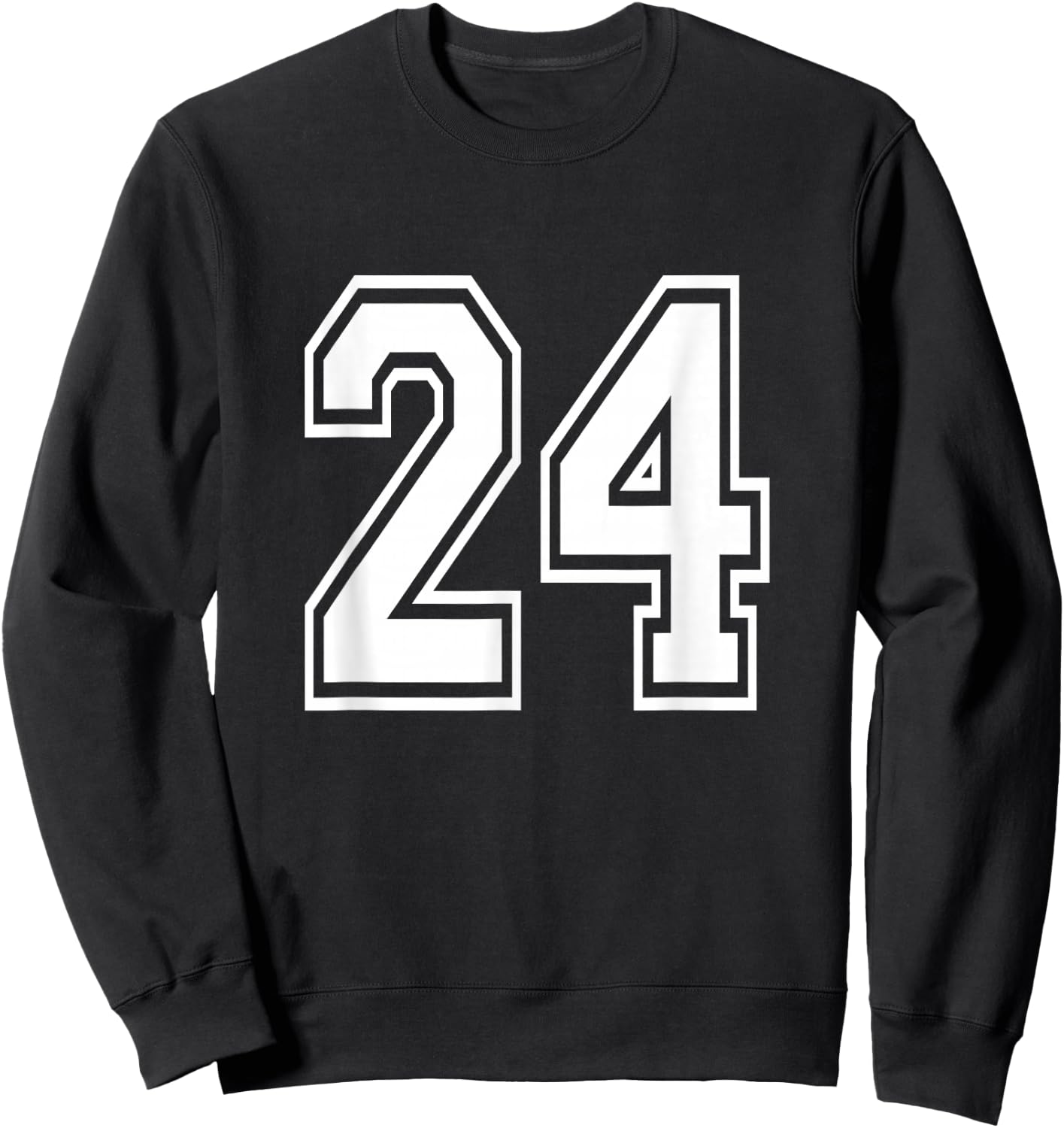 Number 24 Birthday Varsity Sports Team Jersey Sweatshirt - Sweatshirt | Black