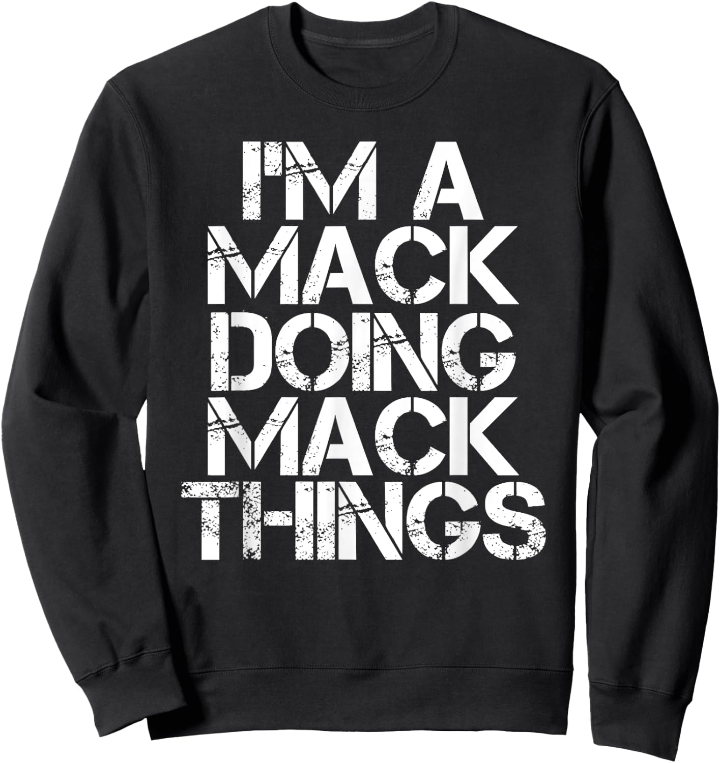 MACK Funny Surname Family Tree Birthday Reunion Gift Sweatshirt - Sweatshirt | Black