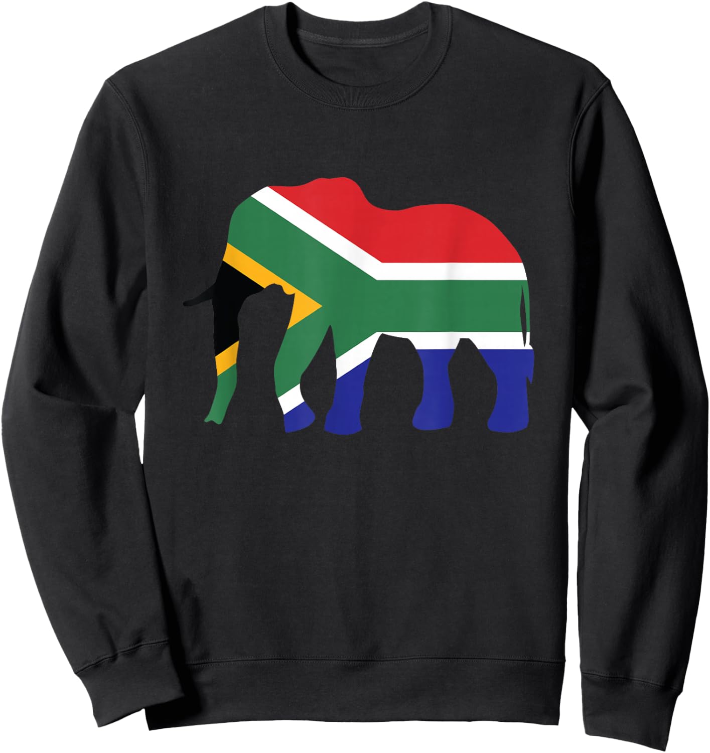 Elephant South Africa African Flag Wild Safari Gift Sweatshirt - Sweatshirt | Black