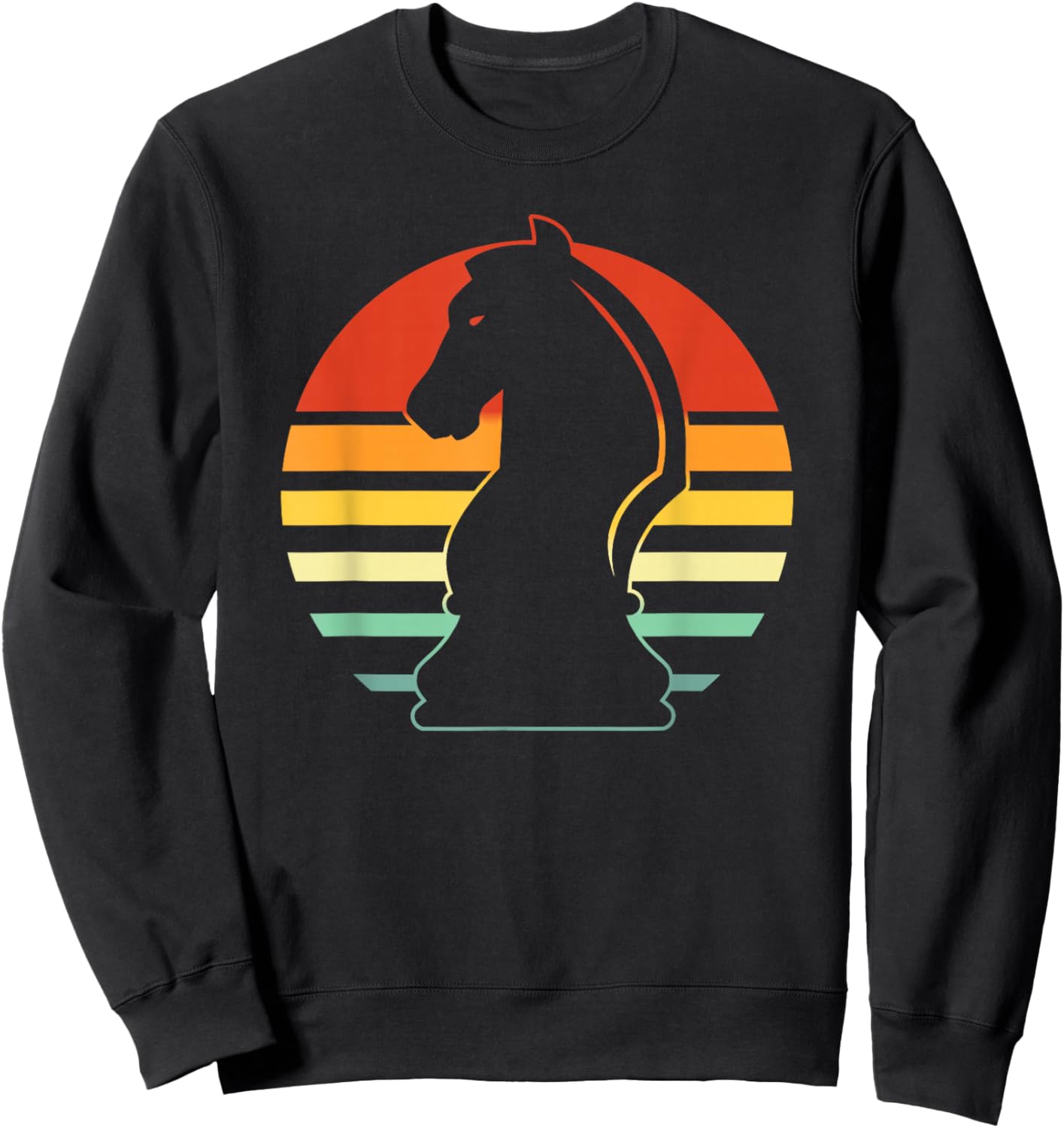 Retro Chess Knight Sweatshirt - Sweatshirt | Black