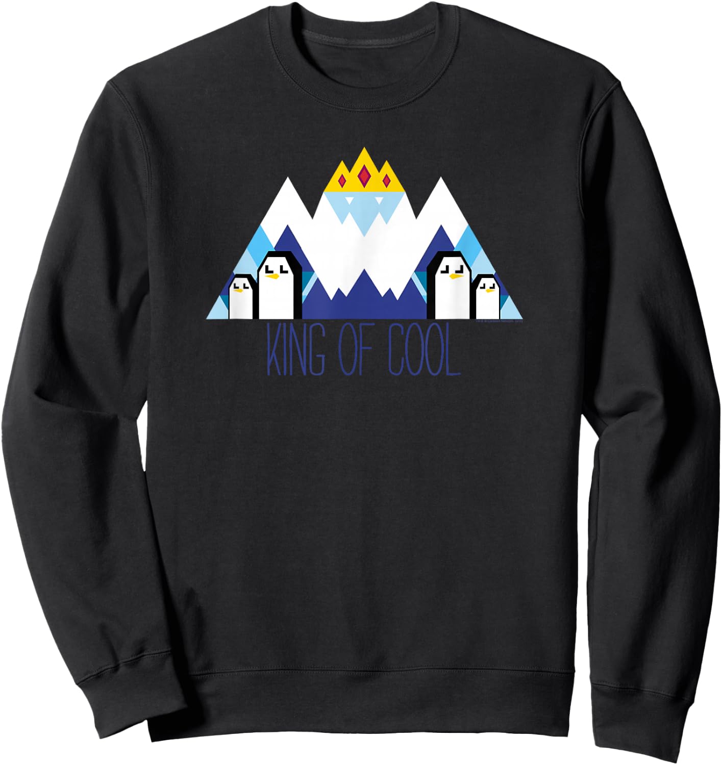 Cartoon Network Adventure Time Ice King Geo , Boys, -Adults, -Kids, Short Sleeve, Blue, Small Sweatshirt - Sweatshirt | Black