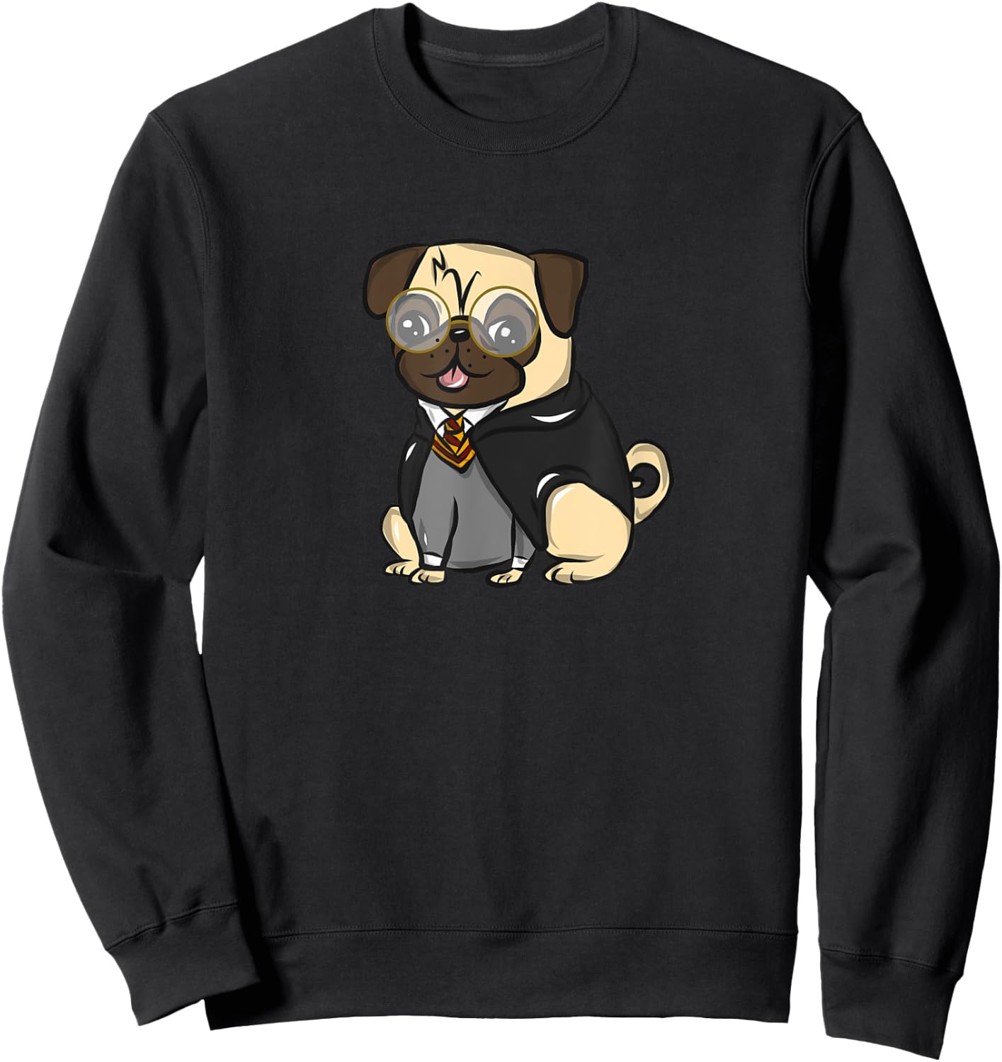 Pug Wizard Sweatshirt - Sweatshirt | Black