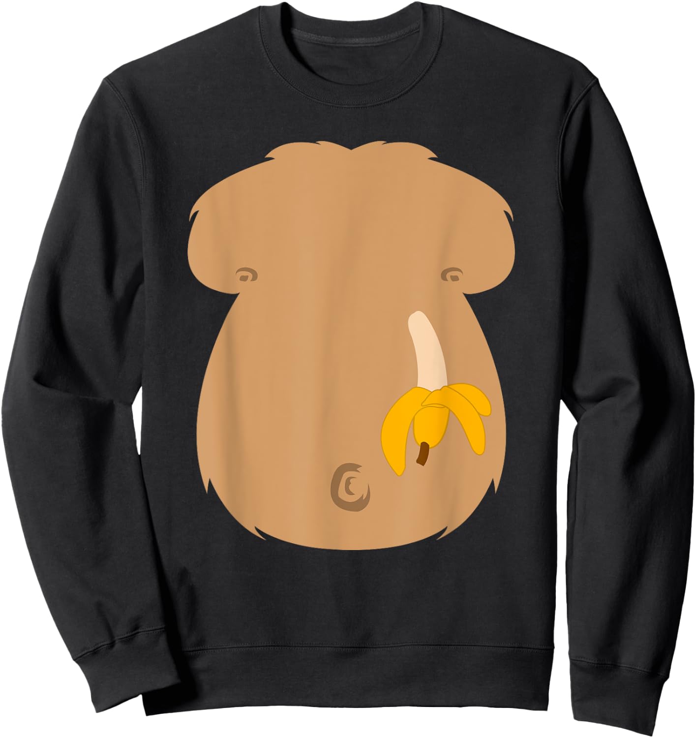 Halloween Gorilla Monkey Chest Lazy DIY Costume Funny Shirt Sweatshirt - Sweatshirt | Black