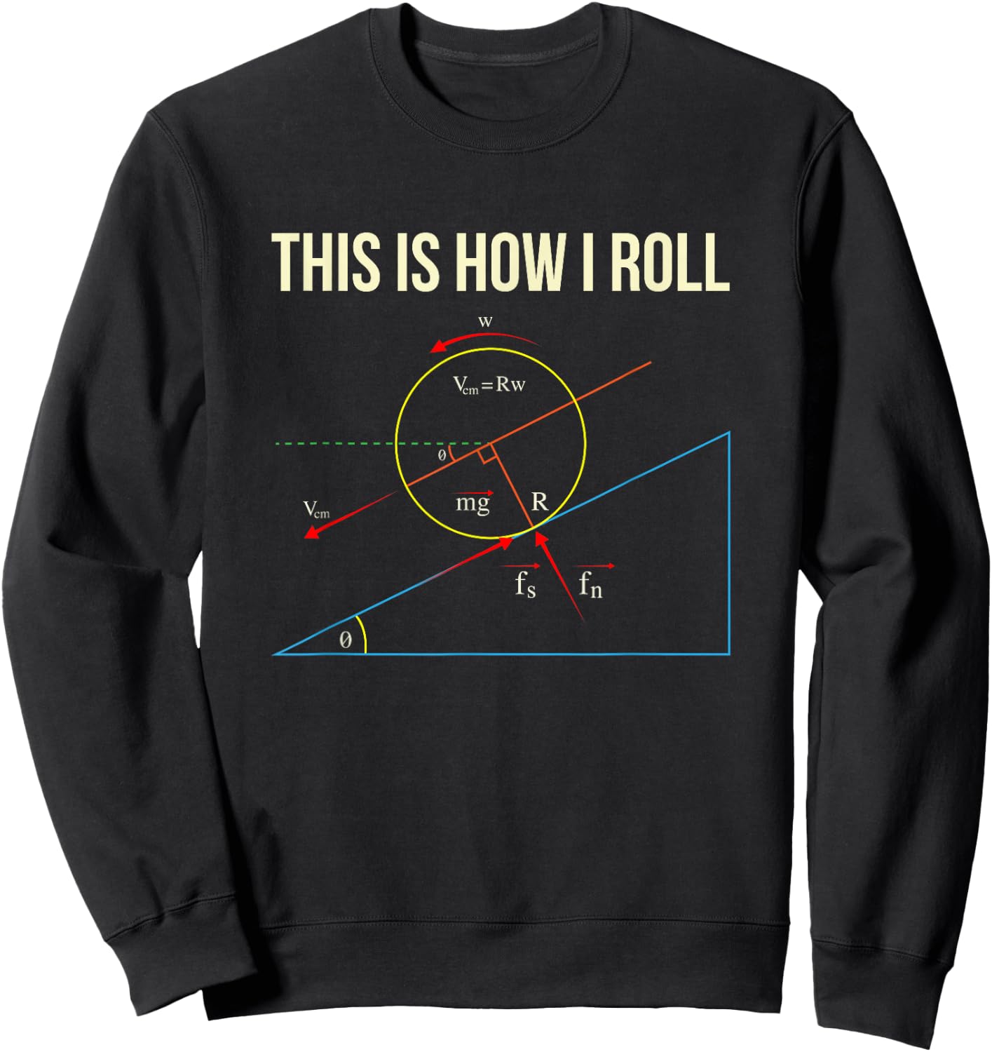 This Is How I Roll - Funny Physics Sweatshirt - Sweatshirt | Black