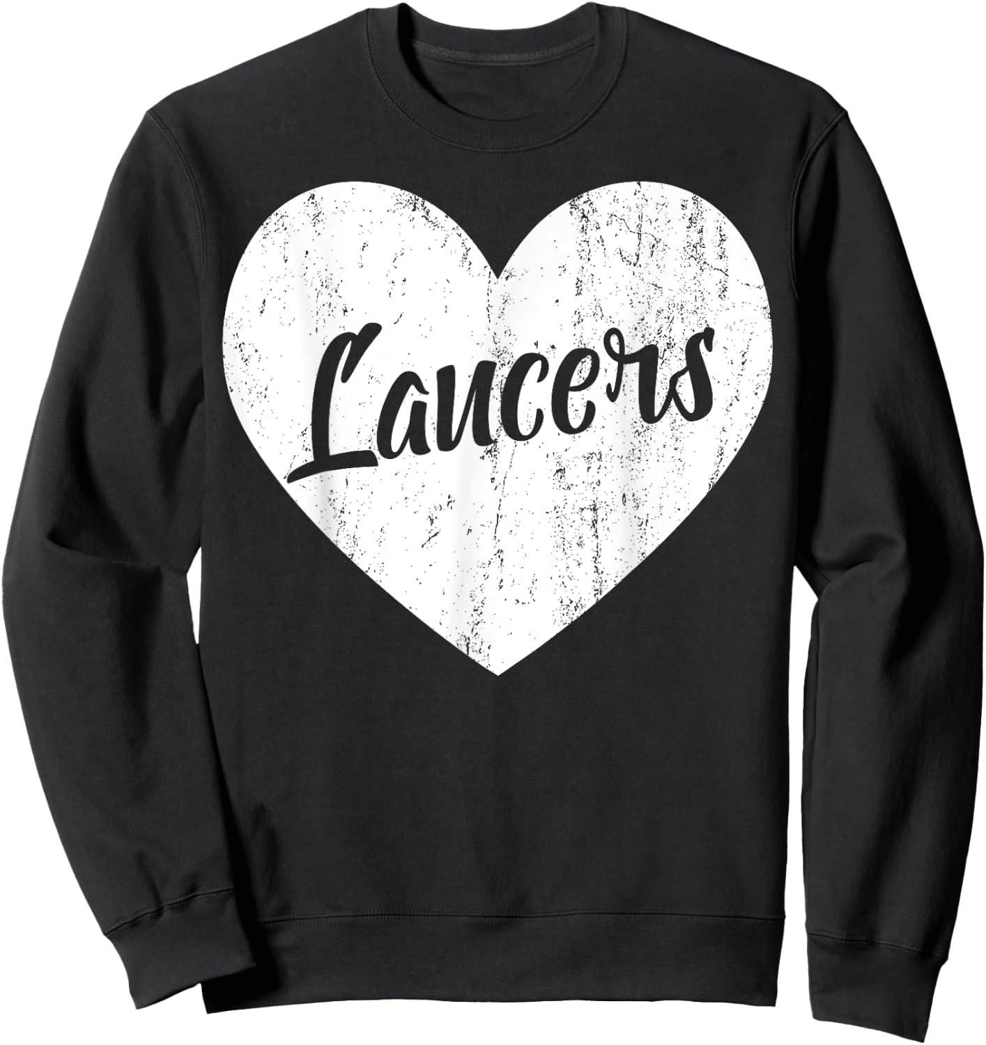 Lancers School Sports Fan Team Spirit Mascot Heart Gift Sweatshirt - Sweatshirt | Black