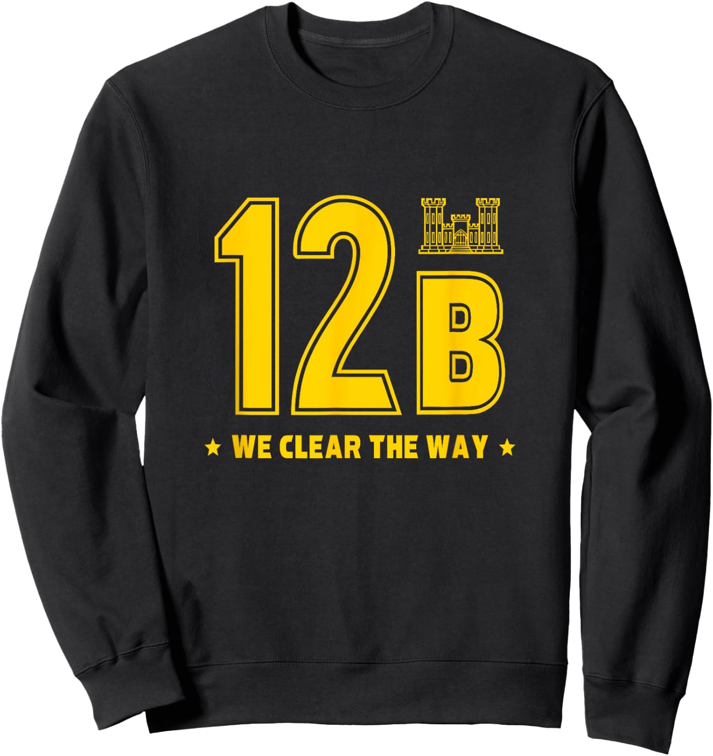 12 Bravo Army Combat Engineer Soldier Sweatshirt - Sweatshirt | Black