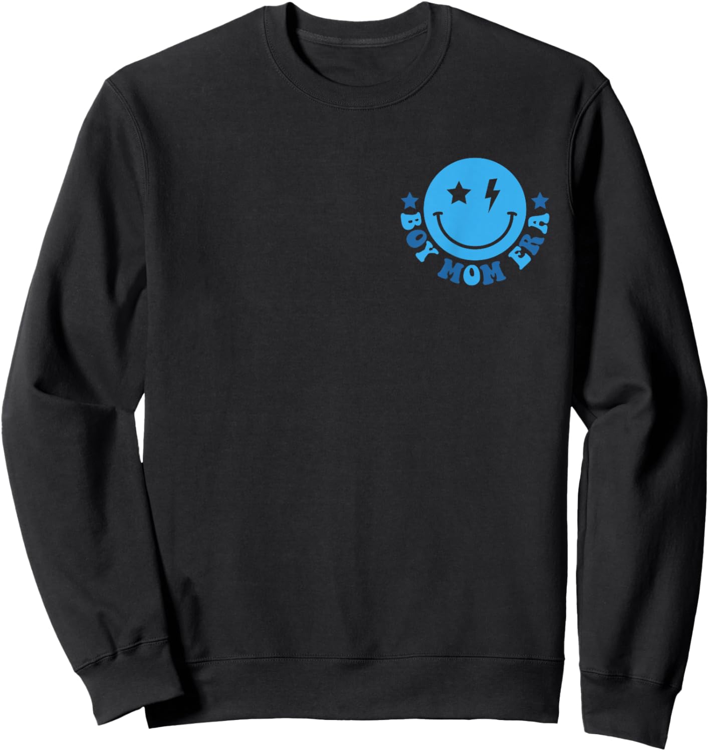 In My Boy Mom Era Shirt Boy Mama Gender Reveal 2 Sided Sweatshirt - Sweatshirt | Black