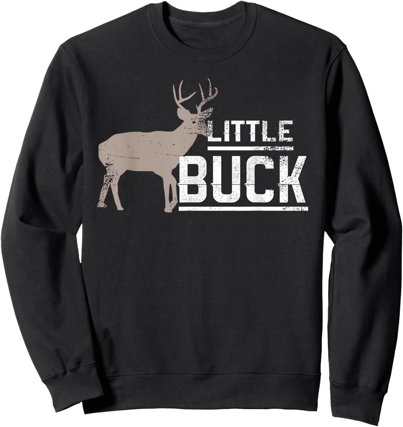 Father Son Hunting Shirts By DSR Little Buck Men XS Regular Small 21 inches 17.5 Short Sleeve Black Sweatshirt - Sweatshirt | Black